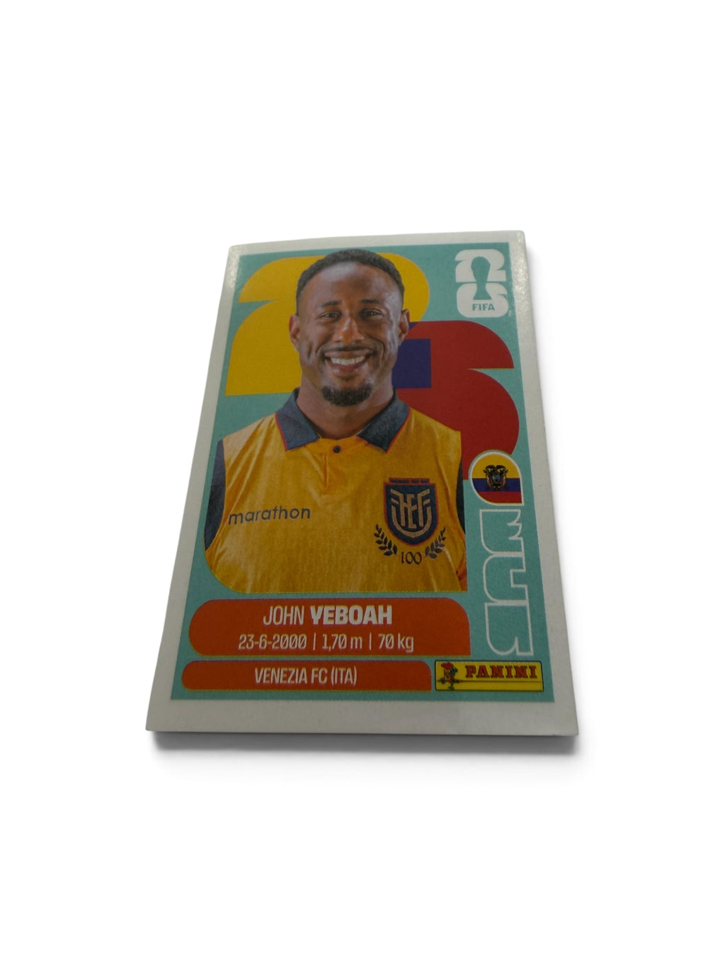 2026 Panini FIFA World Cup Sticker ECU 14 John Yeboah Ecuador National Team Official