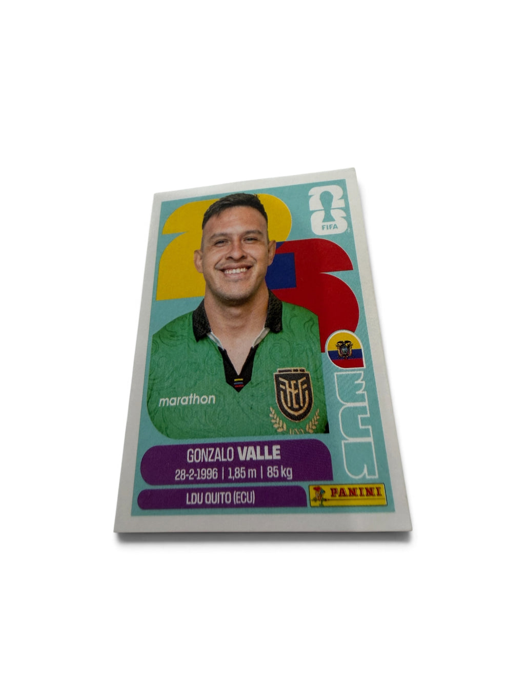 2026 Panini FIFA World Cup Gonzalo Valle ECU 3 Ecuador Official Sticker LDU Quito