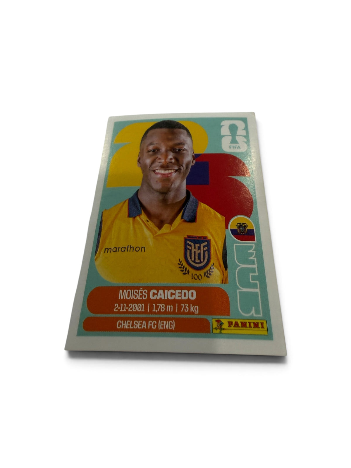 2026 Panini FIFA World Cup Moisés Caicedo ECU 9 Ecuador Official Sticker