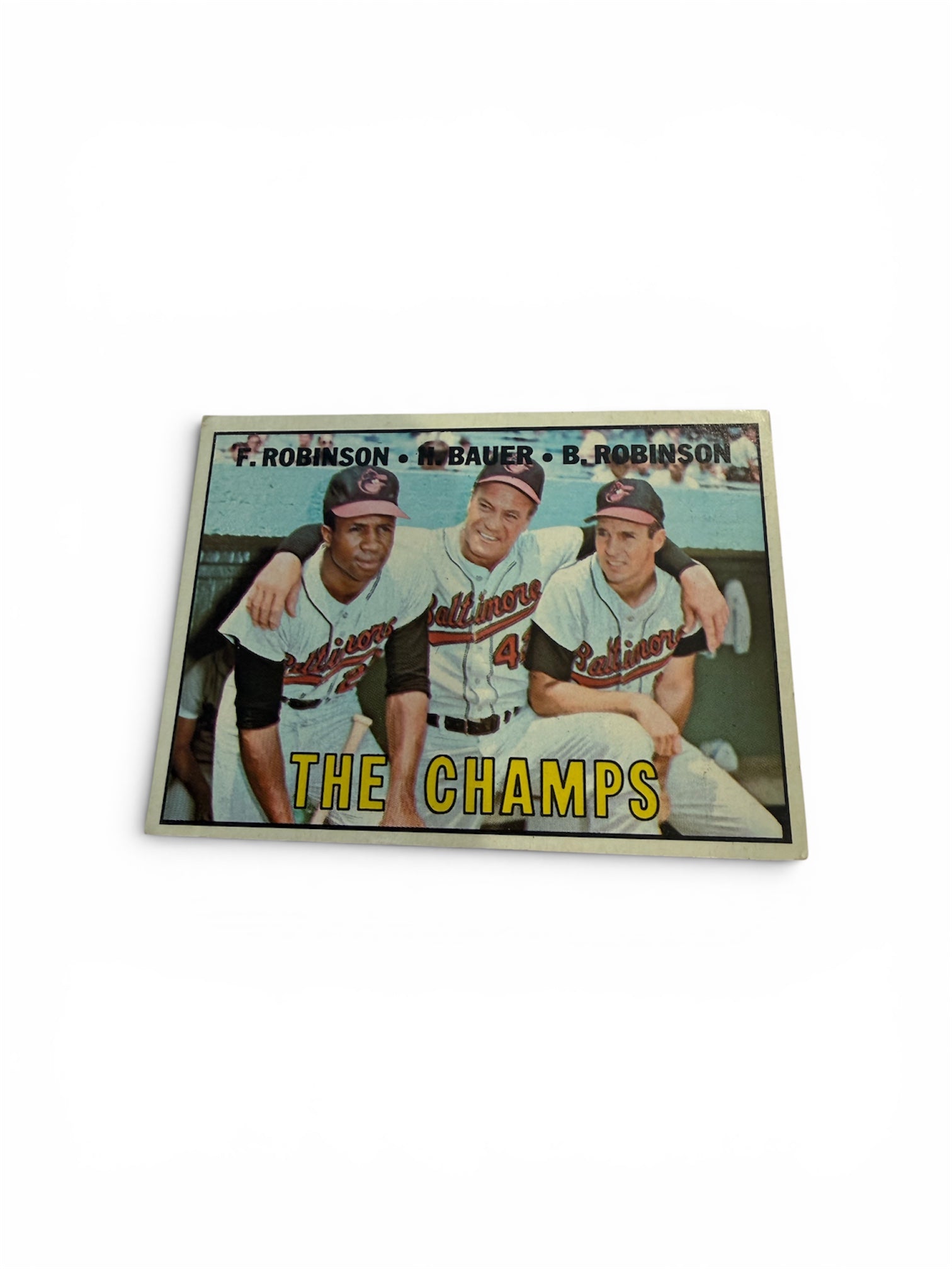 1967 Topps #1 The Champs Frank Robinson Hank Bauer Brooks Robinson Vintage Baseball Card