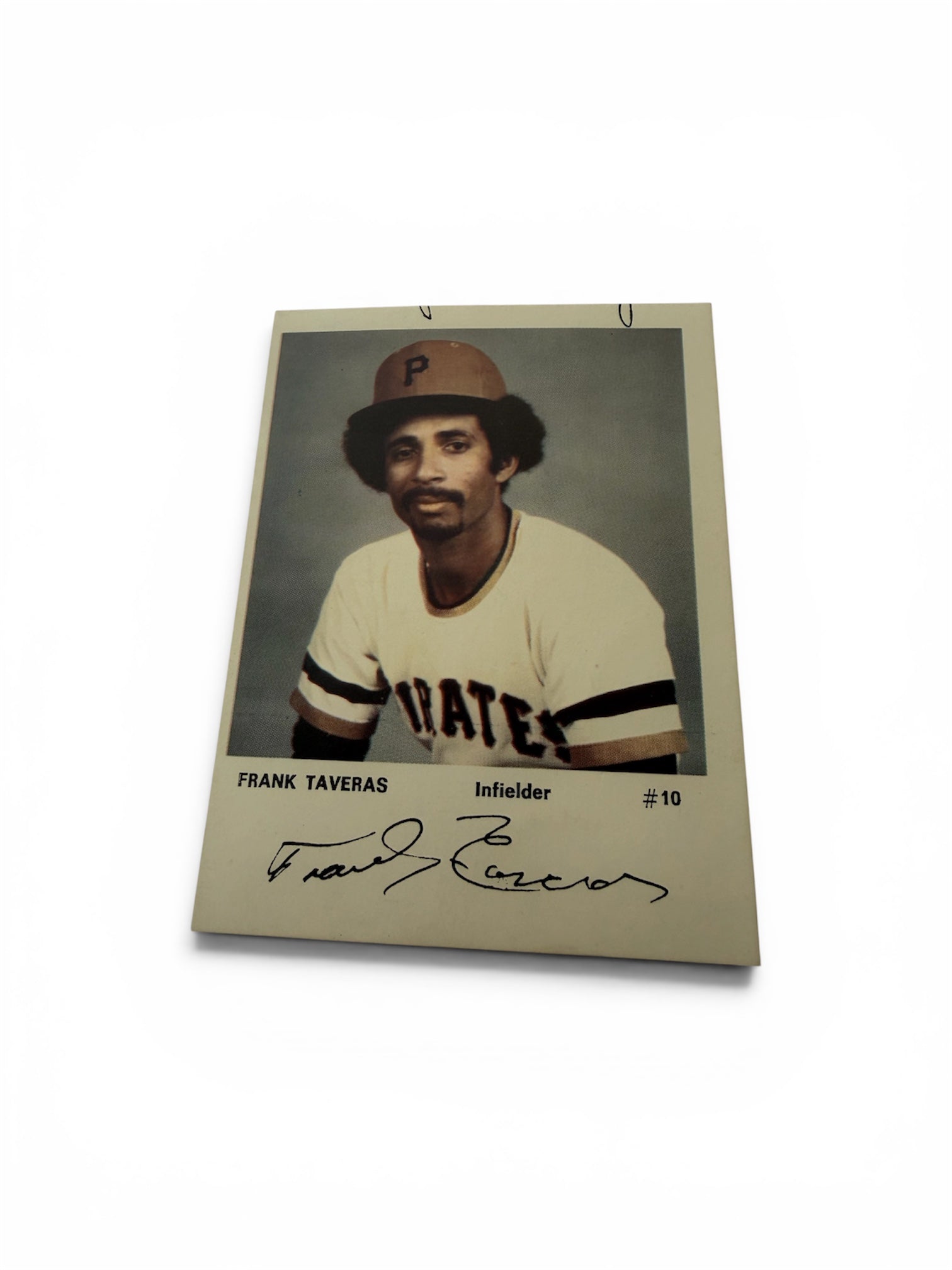 Vintage Frank Taveras Pittsburgh Pirates Souvenir Photo Card #10 – Blank Back