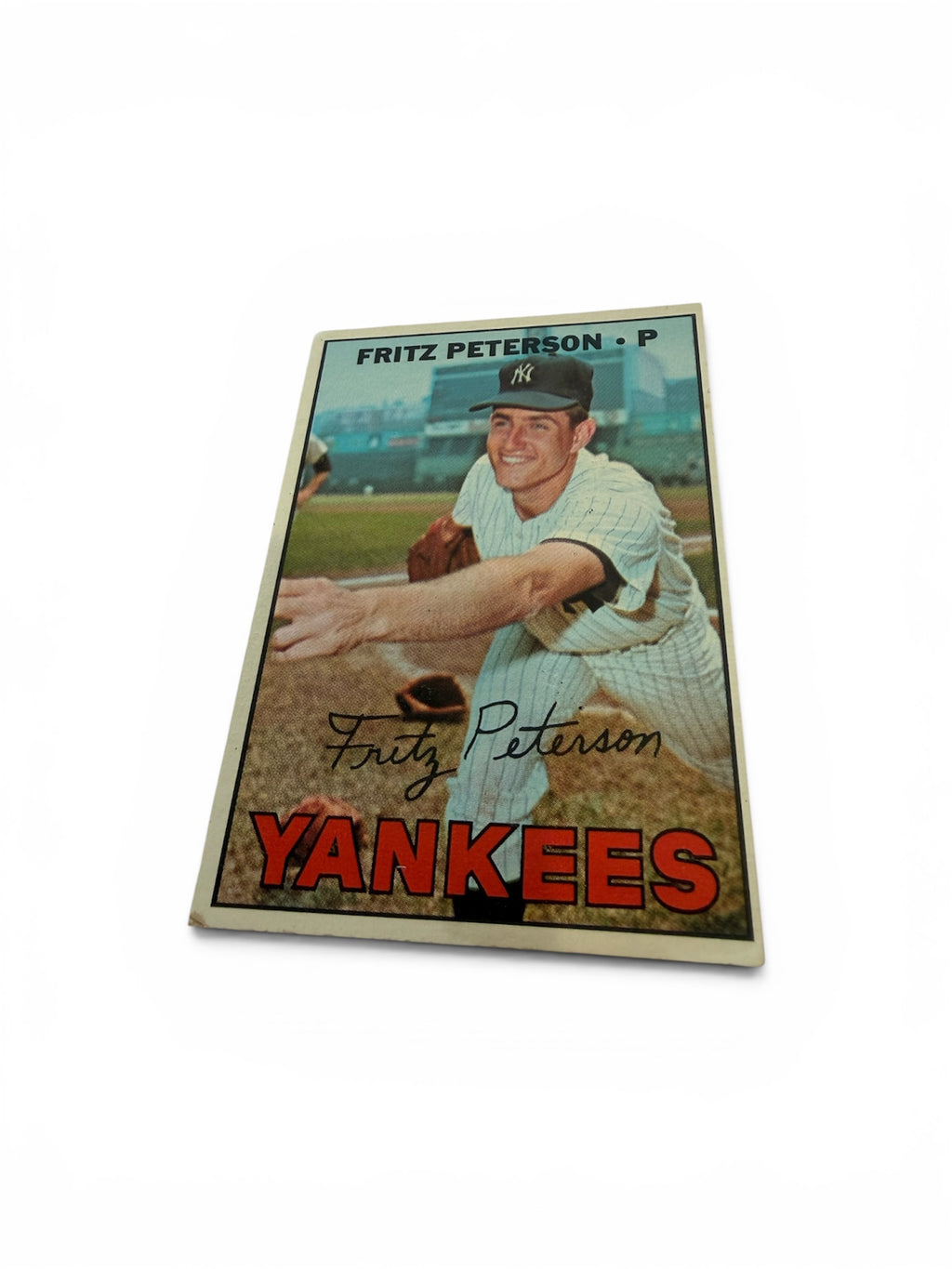 1967 Topps #495 Fritz Peterson New York Yankees Vintage Baseball Card