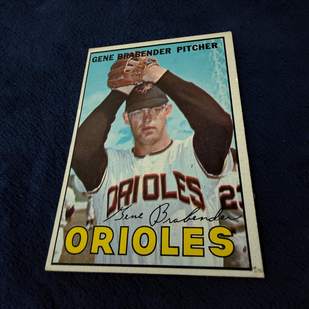 1967 Topps #22 Gene Brabender Baltimore Orioles Vintage Baseball Card MLB Pitcher