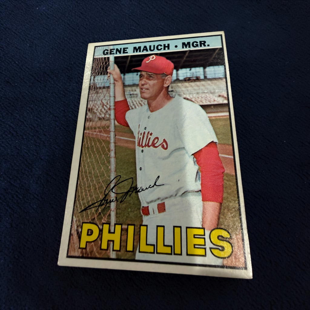 1967 Topps #248 Gene Mauch Philadelphia Phillies Manager Vintage Baseball Card