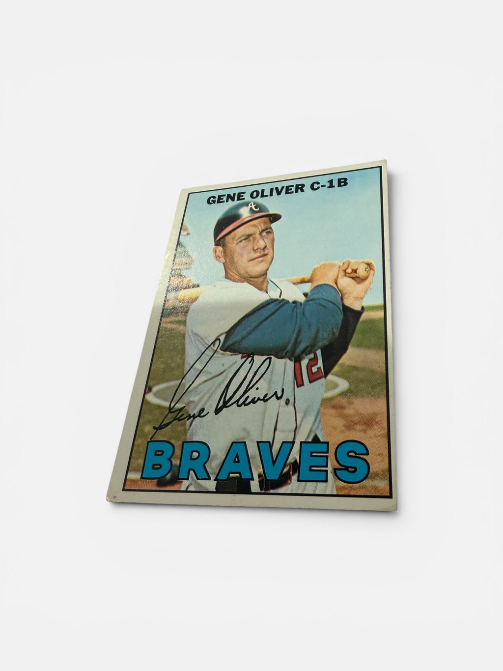 1967 Topps #18 Gene Oliver Atlanta Braves Vintage Baseball Card Catcher 1st Base