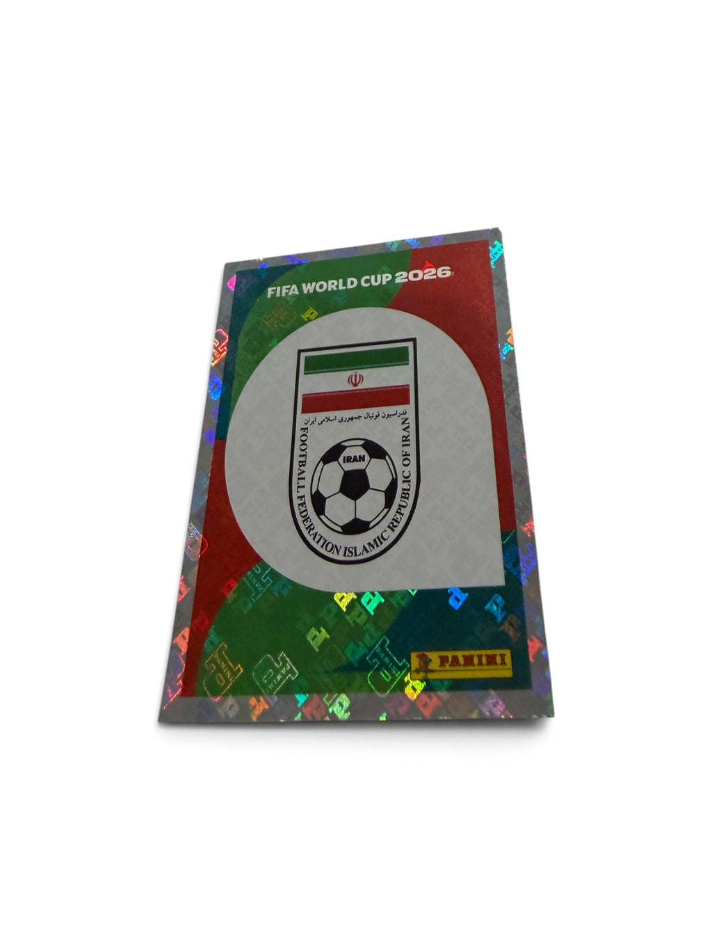 Iran Football Federation Logo IRN1 Foil Sticker | Panini FIFA World Cup 2026 Official Holographic Sticker