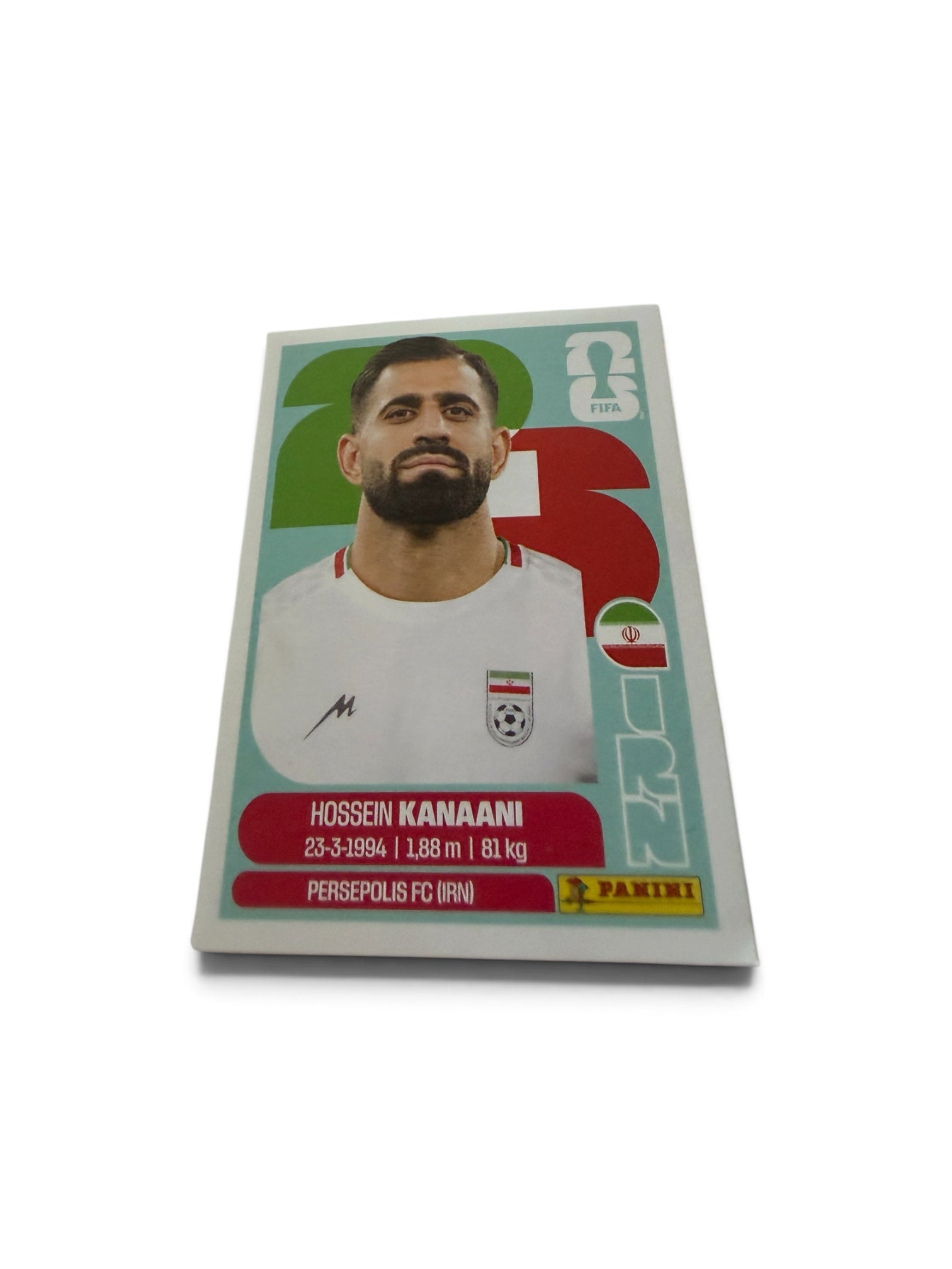 Hossein Kanaani IRN8 | Panini FIFA World Cup 2026 Official Sticker | Iran Team Melli