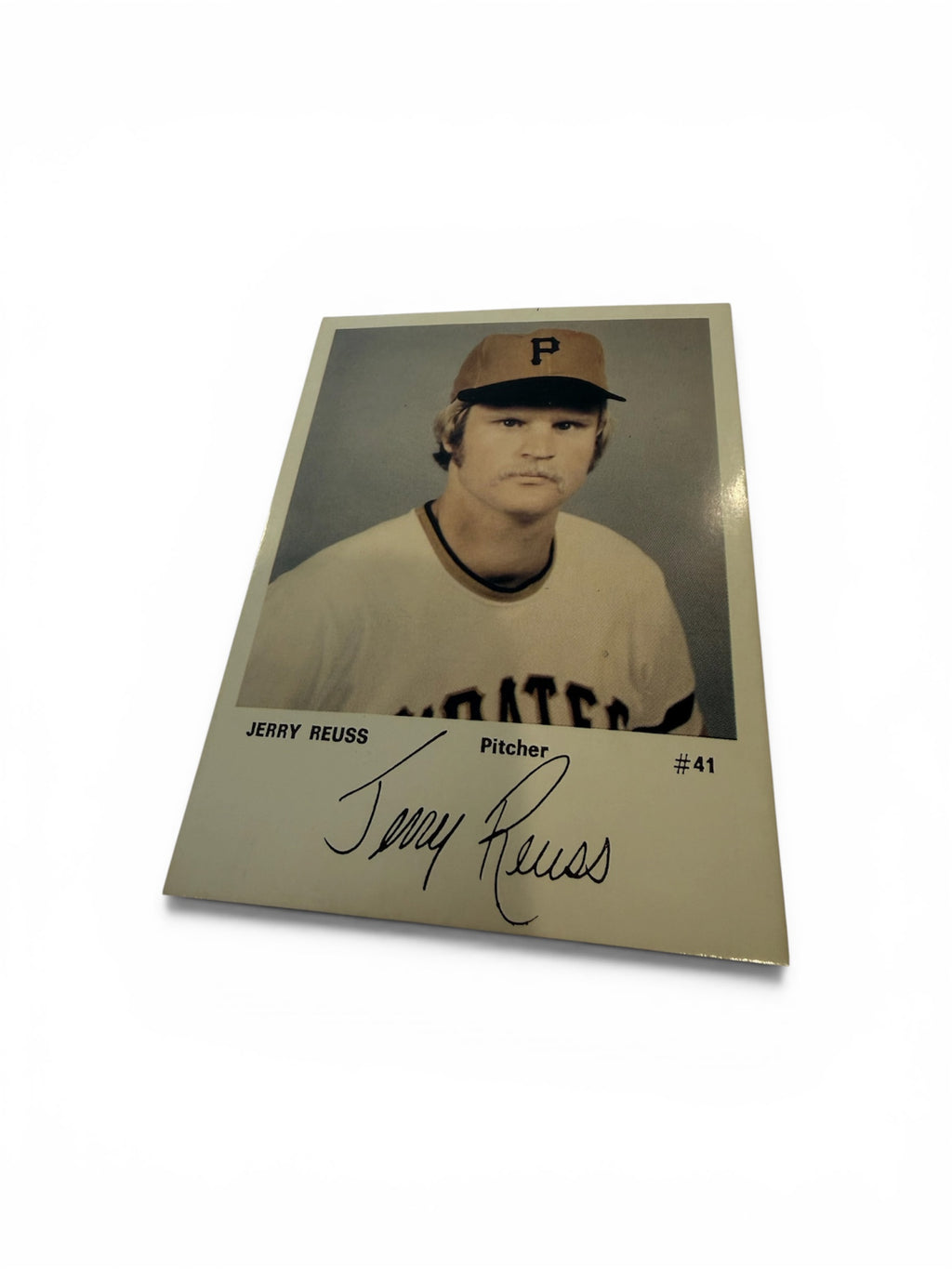 Vintage Jerry Reuss Pittsburgh Pirates Souvenir Photo Card #41 with Facsimile Signature