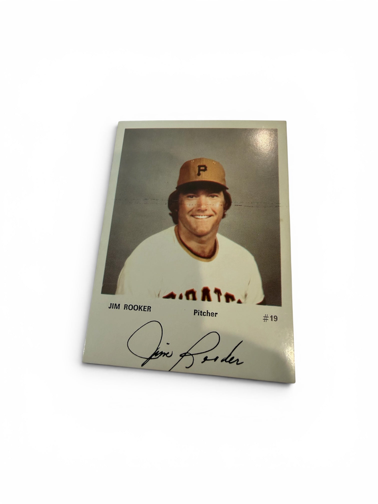 Vintage Jim Rooker Pittsburgh Pirates Souvenir Photo Card #19 with Facsimile Signature