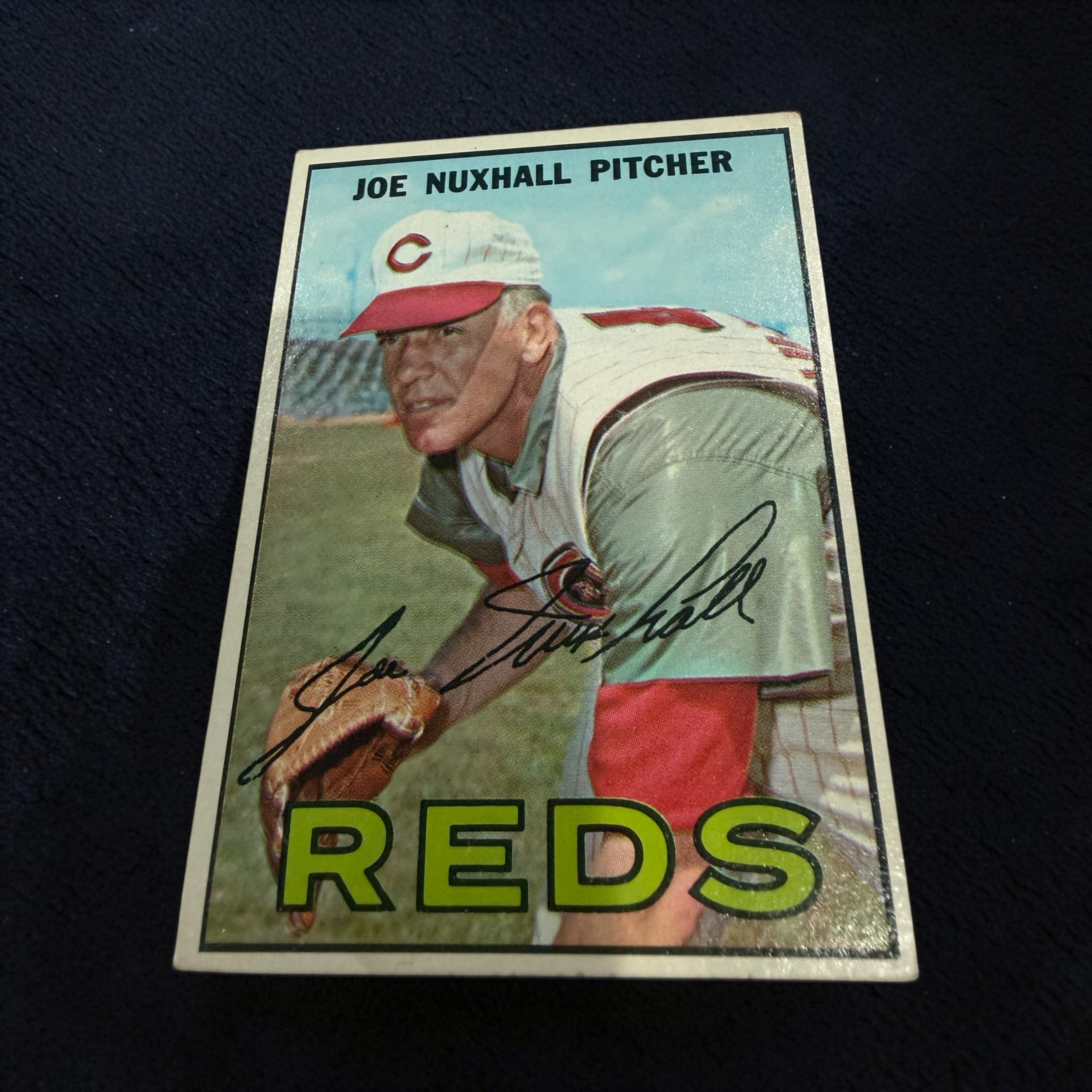 1967 Topps #44 Joe Nuxhall Cincinnati Reds Vintage Baseball Card