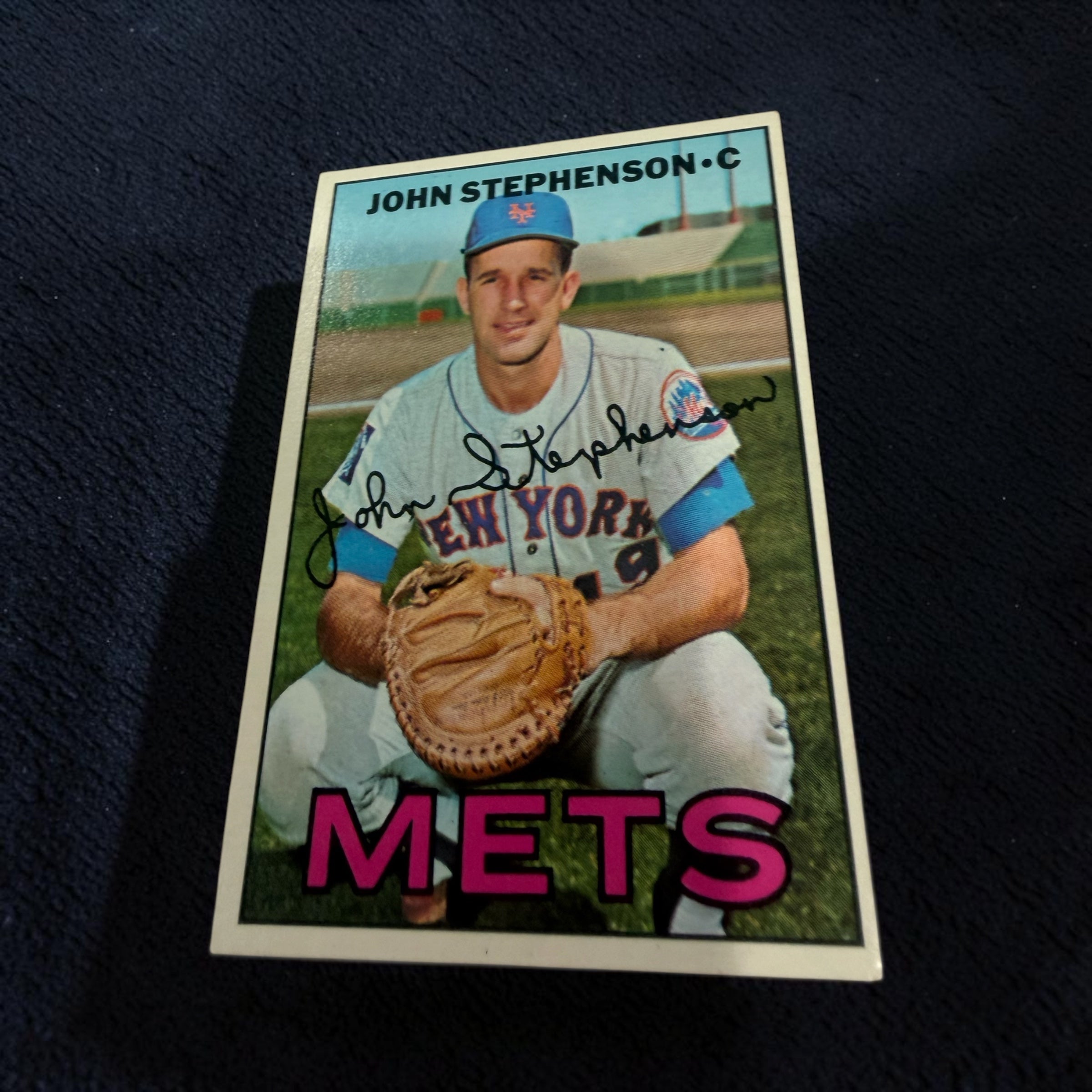 1967 Topps #522 John Stephenson New York Mets Vintage Baseball Card Catcher MLB