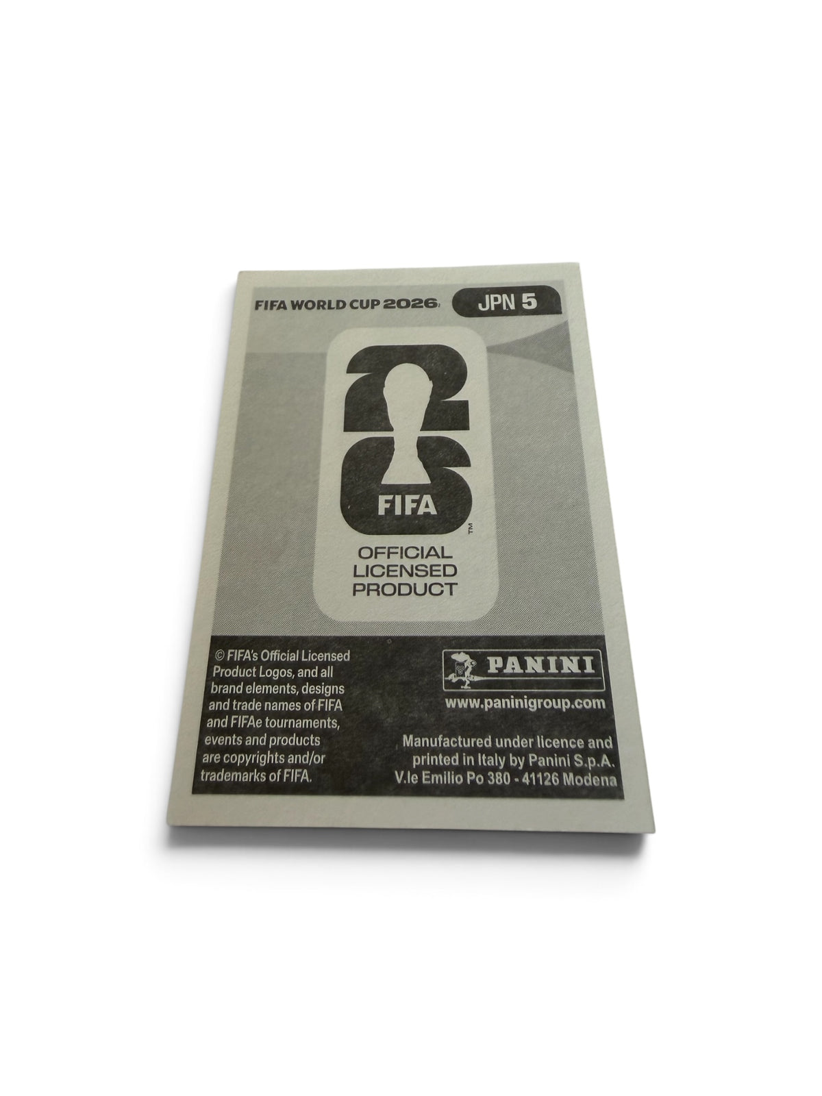 2026 Panini FIFA World Cup Sticker JPN 5 Junnosuke Suzuki Japan National Team Official