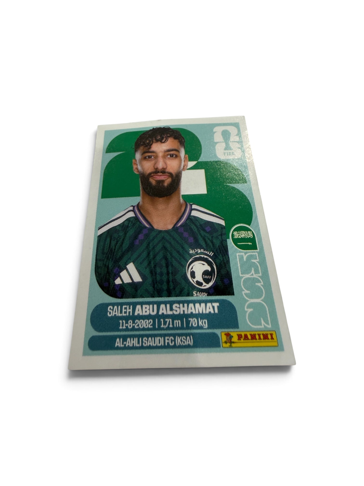 Saleh Abu Alshamat #KSA14 | Saudi Arabia | Panini FIFA World Cup 2026 Sticker | Al-Ahli Saudi FC
