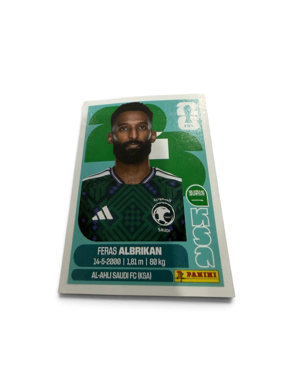 Feras Albrikan #KSA18 | Saudi Arabia | Panini FIFA World Cup 2026 Sticker | Al-Ahli Saudi FC