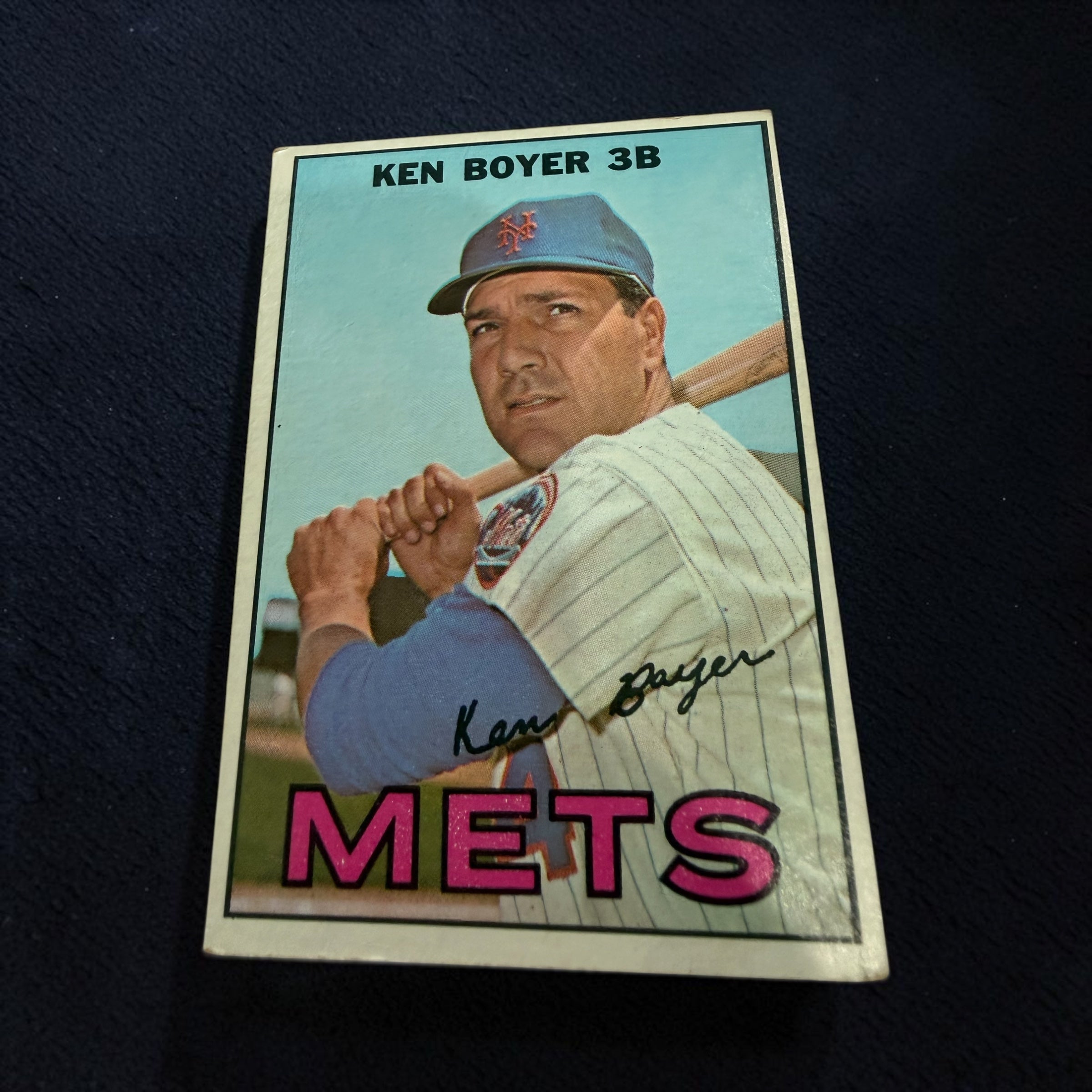 1967 Topps #105 Ken Boyer New York Mets Vintage Baseball Card Hall of Fame 3B