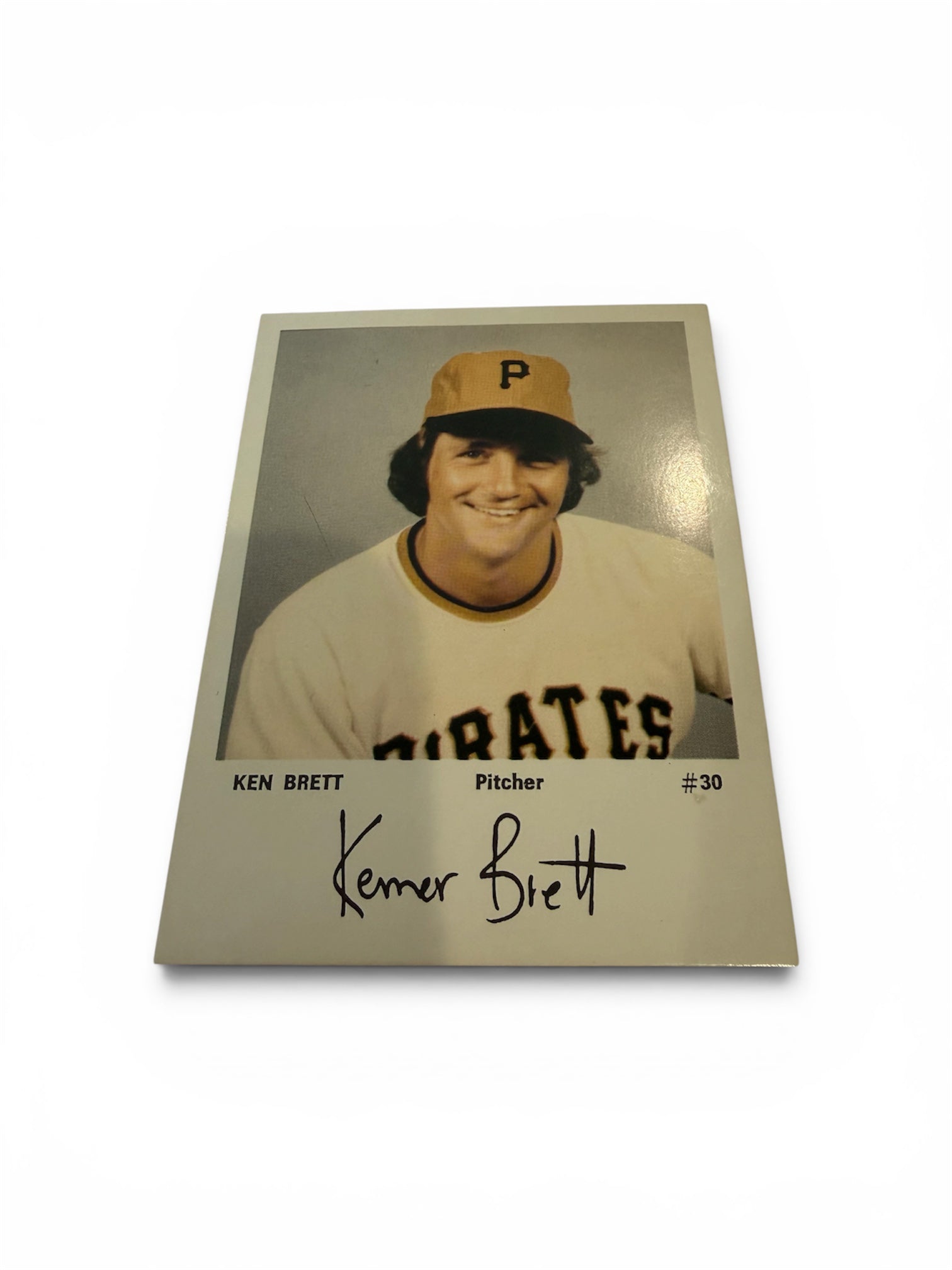 Vintage Ken Brett Pittsburgh Pirates Souvenir Photo Card #30 with Facsimile Signature