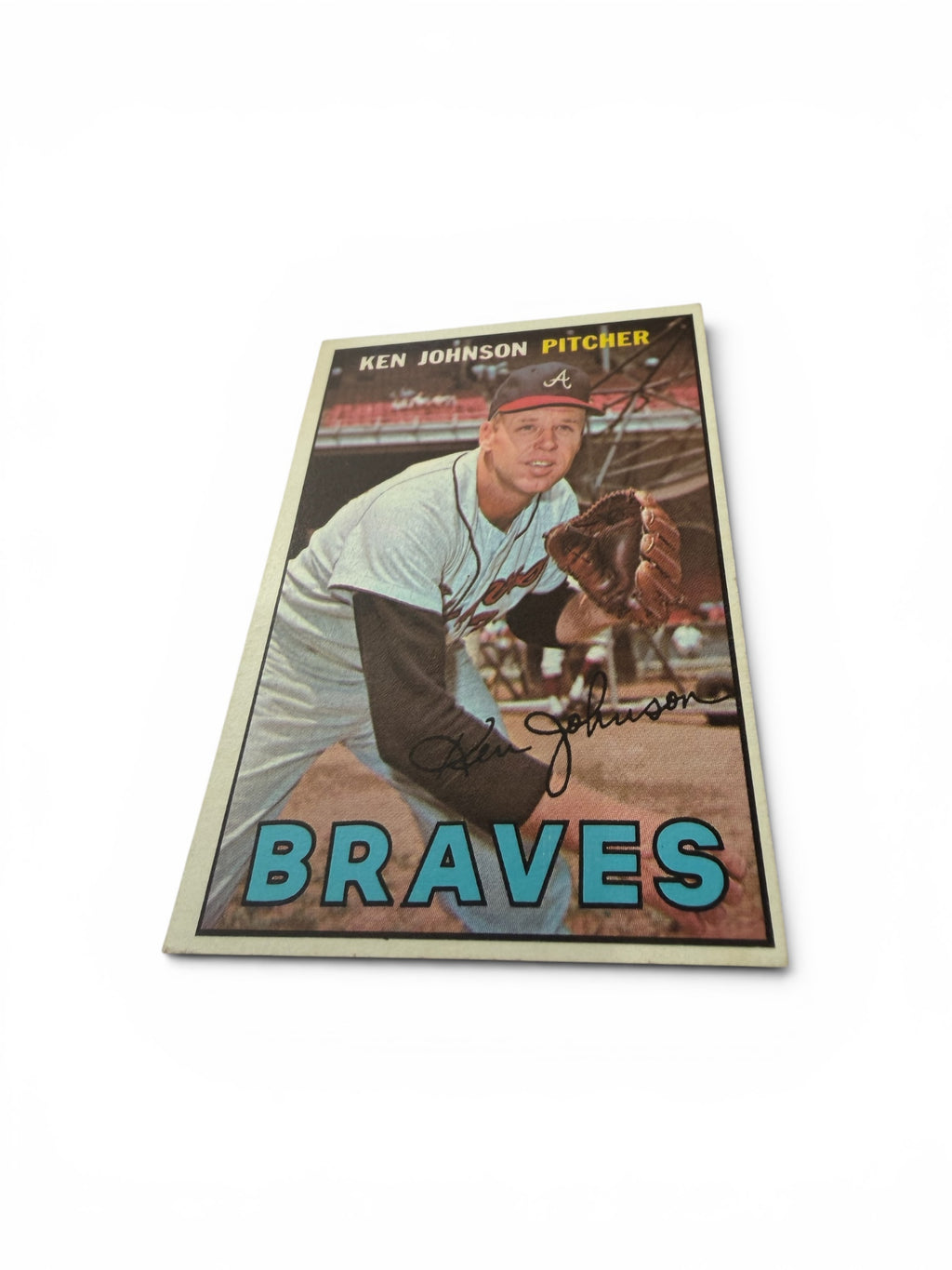 1967 Topps #101 Ken Johnson Atlanta Braves Vintage Baseball Card MLB Pitcher