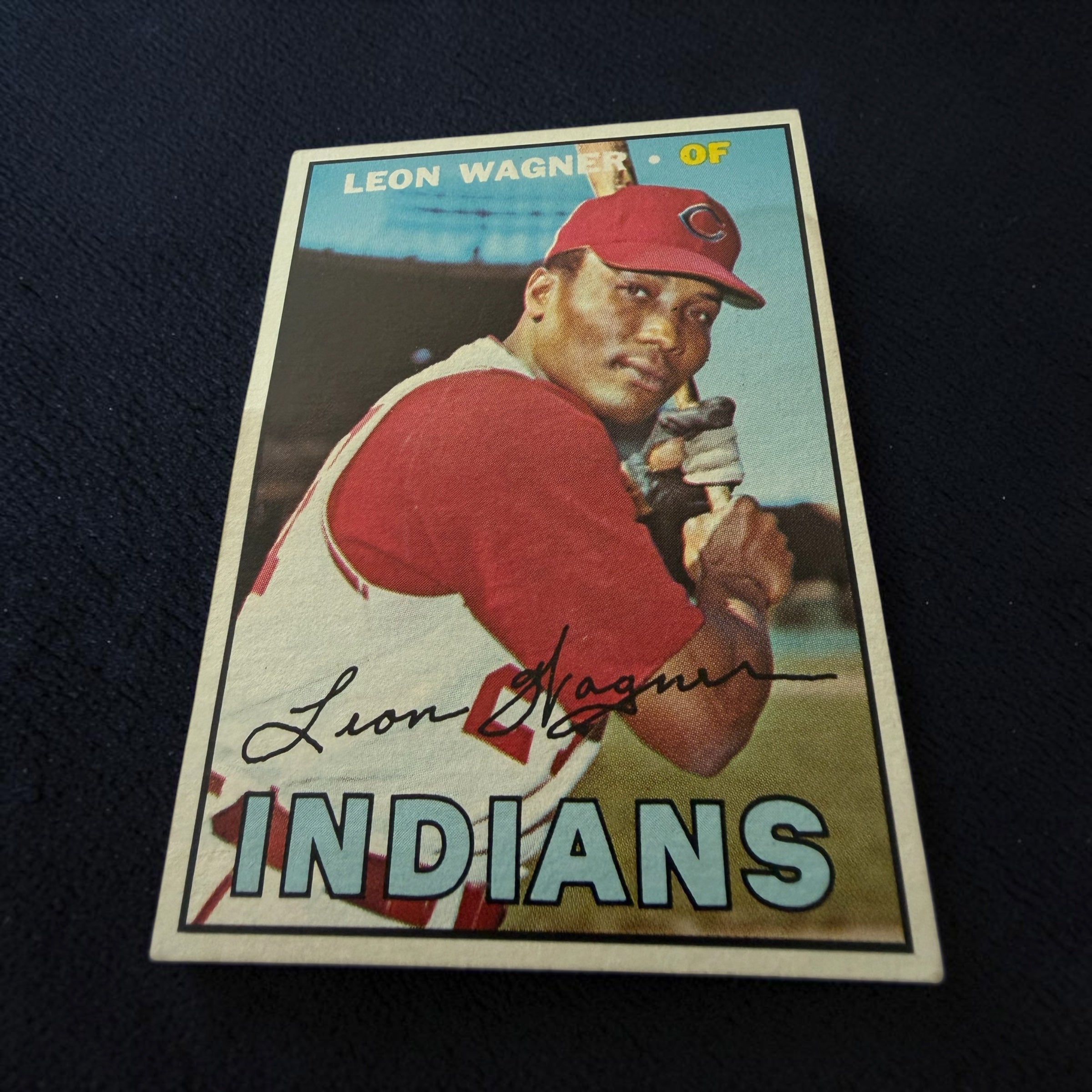 1967 Topps #360 Leon Wagner Cleveland Indians Vintage Baseball Card Power Hitter MLB