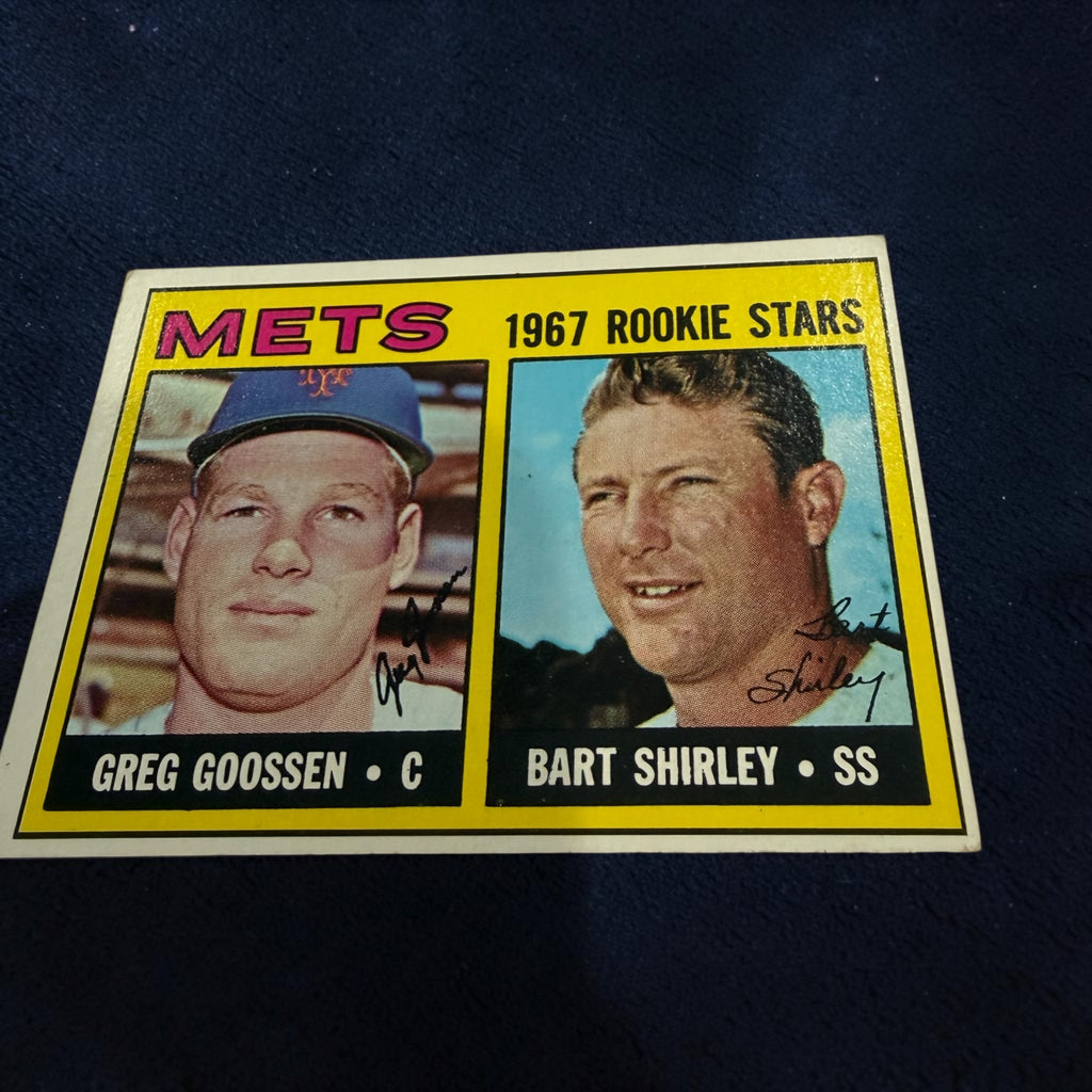 1967 Topps #287 Mets Rookie Stars Greg Goossen Bart Shirley Vintage Baseball Card