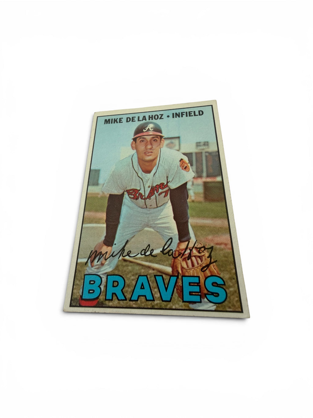1967 Topps #372 Mike De La Hoz Atlanta Braves Vintage Baseball Card Utility Infielder