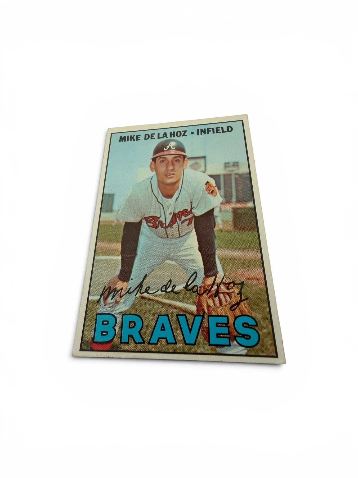 1967 Topps #372 Mike De La Hoz Atlanta Braves Vintage Baseball Card Utility Infielder