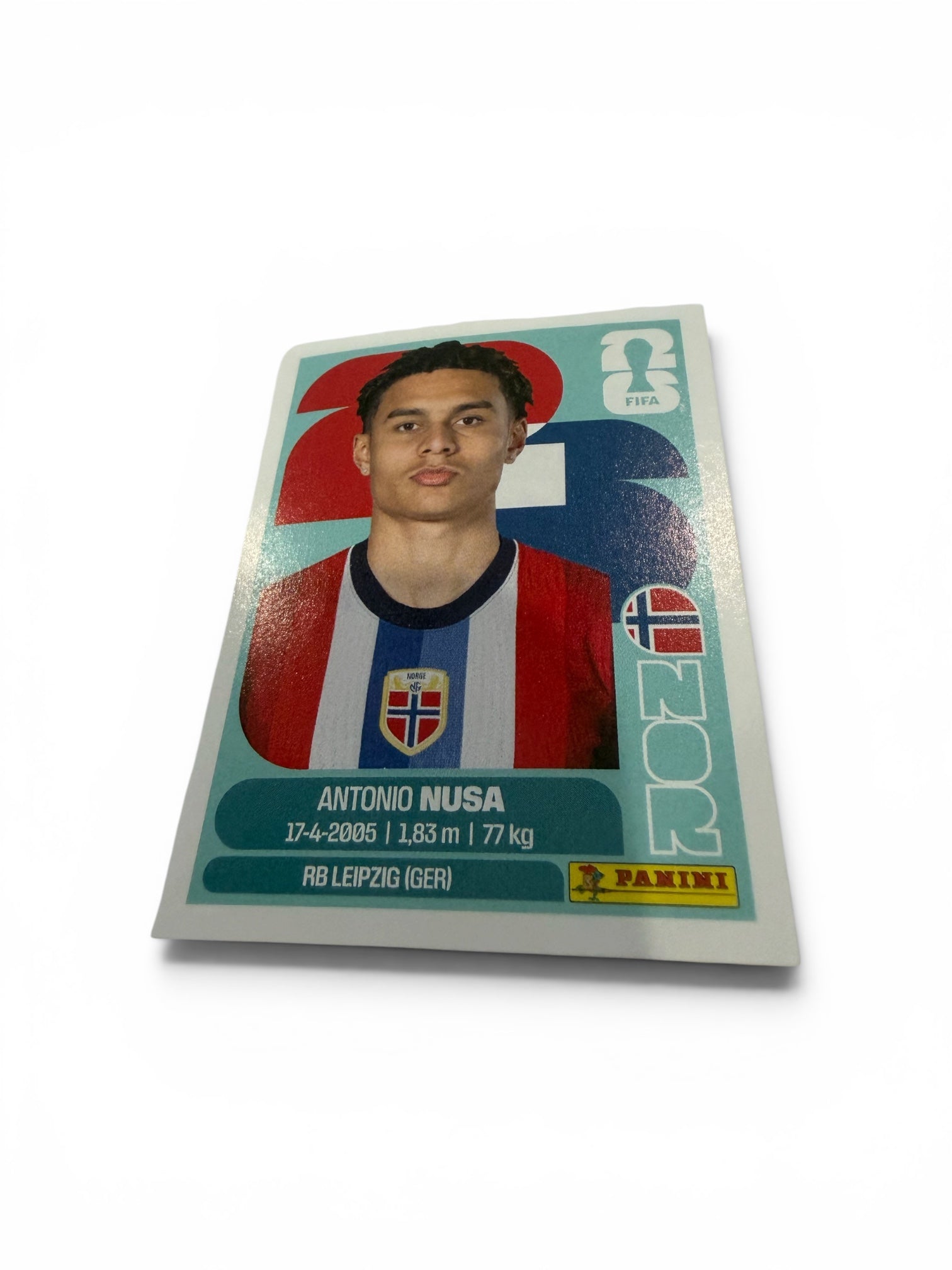 2026 Panini FIFA World Cup Antonio Nusa NOR 19 Norway Official Soccer Sticker