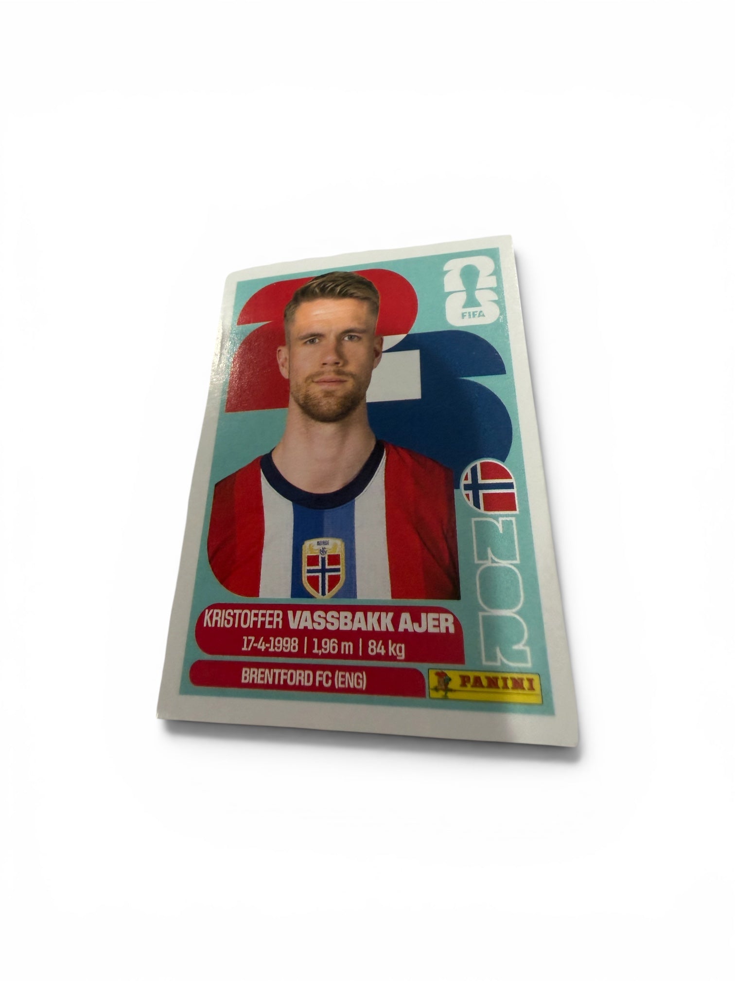 2026 Panini FIFA World Cup Kristoffer Vassbakk Ajer NOR 5 Norway Soccer Sticker