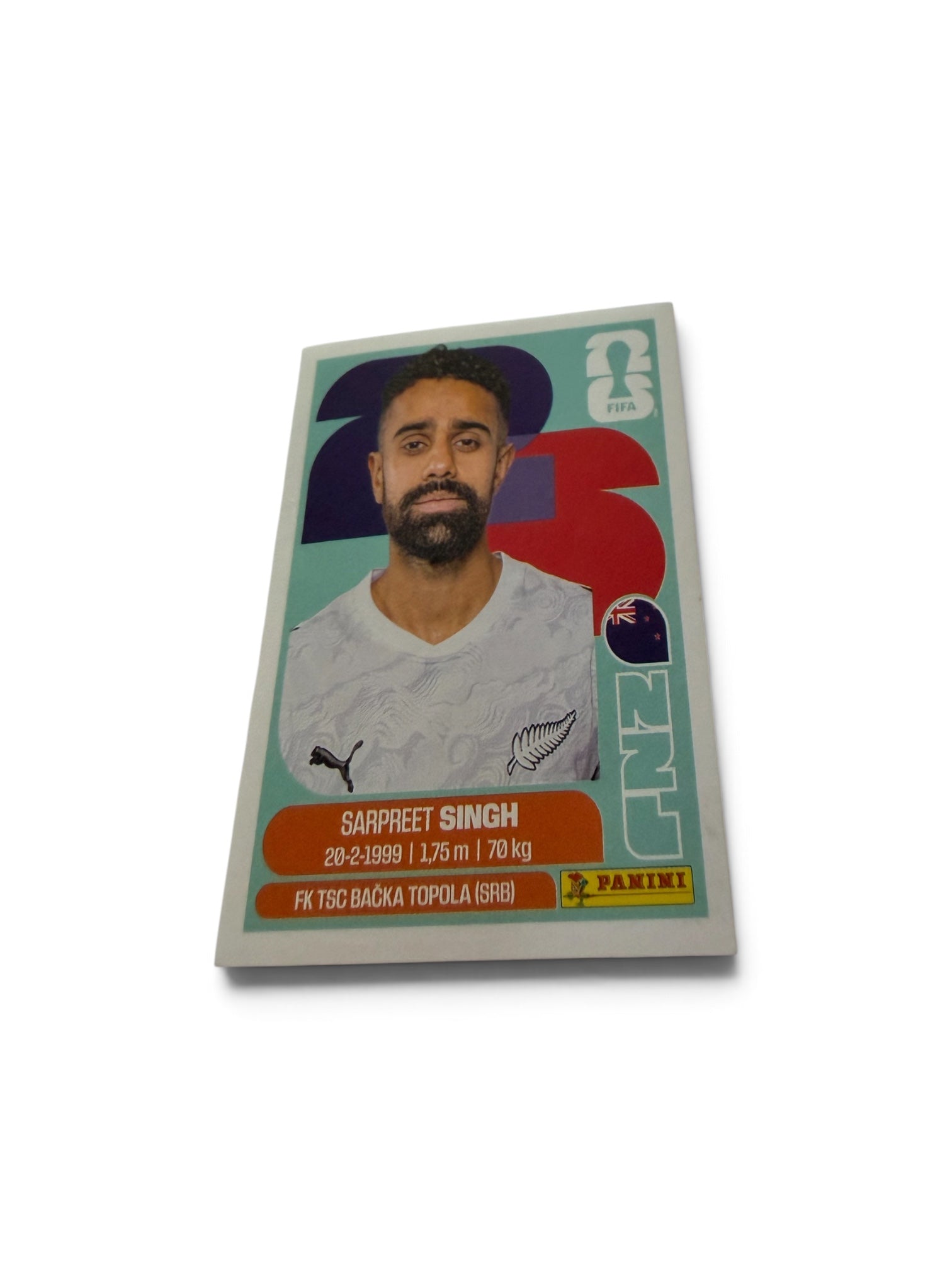 Sarpreet Singh NZL11 New Zealand National Team | Panini FIFA World Cup 2026 Official Sticker | FK TSC Bačka Topola