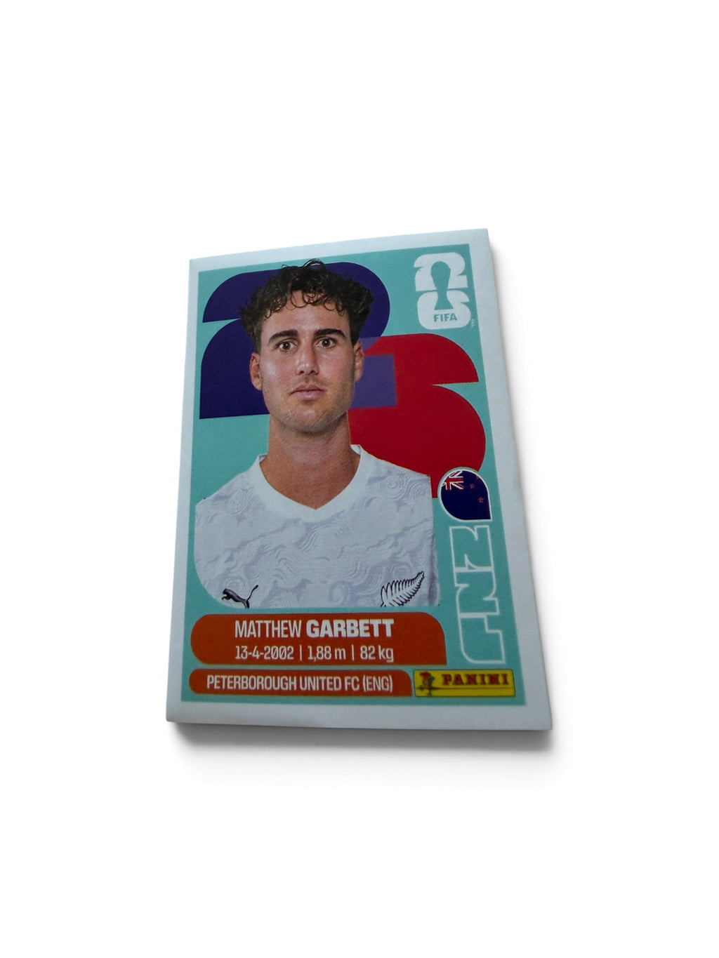 2026 Panini FIFA World Cup Sticker #NZL14 Matthew Garbett – New Zealand – Peterborough United FC