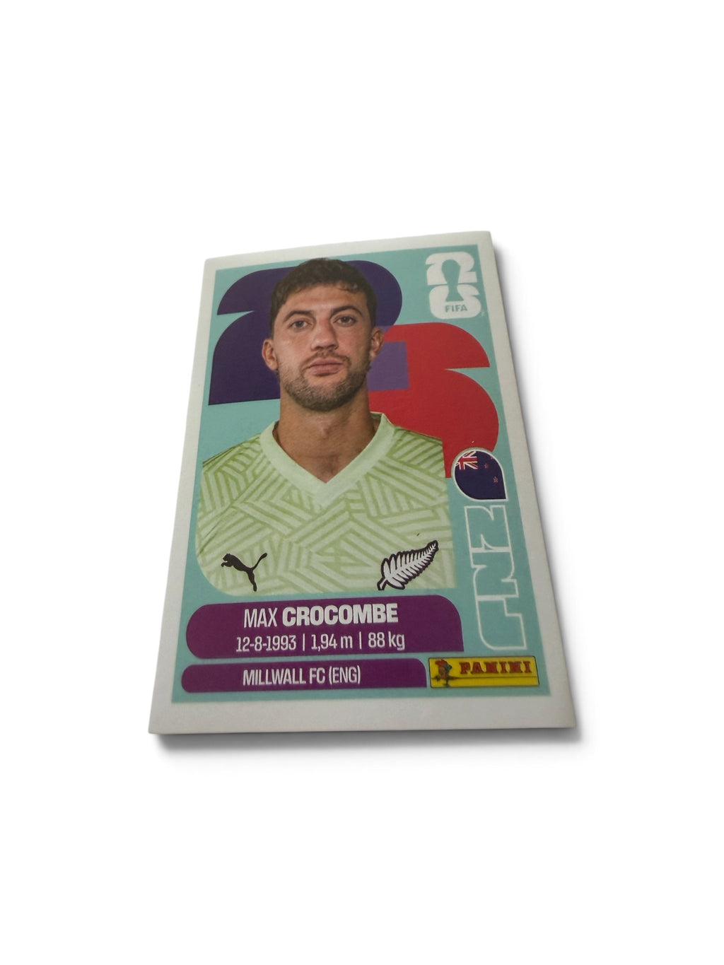 Max Crocombe NZL2 New Zealand National Team | Panini FIFA World Cup 2026 Official Sticker | Millwall FC