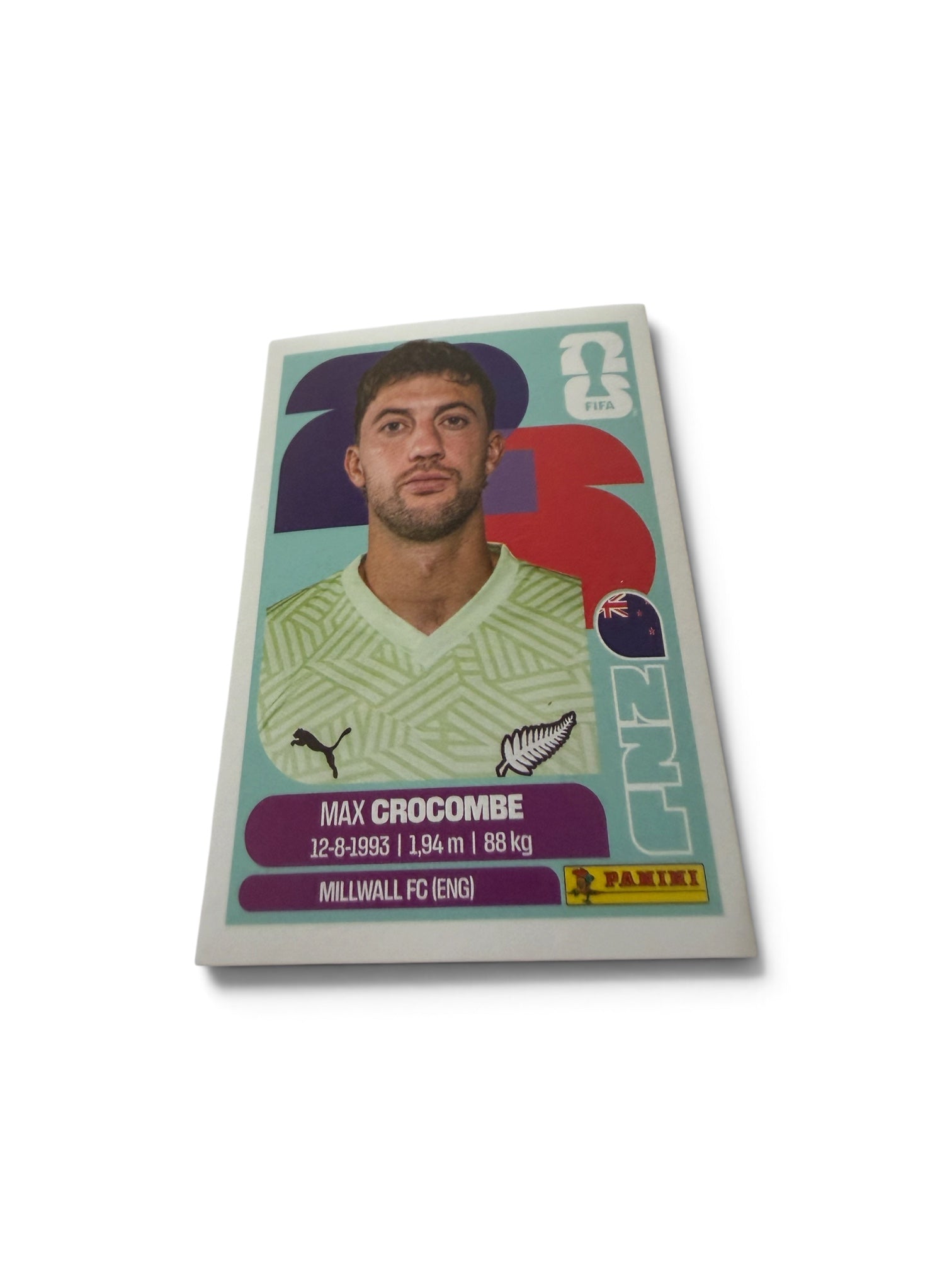 Max Crocombe NZL2 New Zealand National Team | Panini FIFA World Cup 2026 Official Sticker | Millwall FC