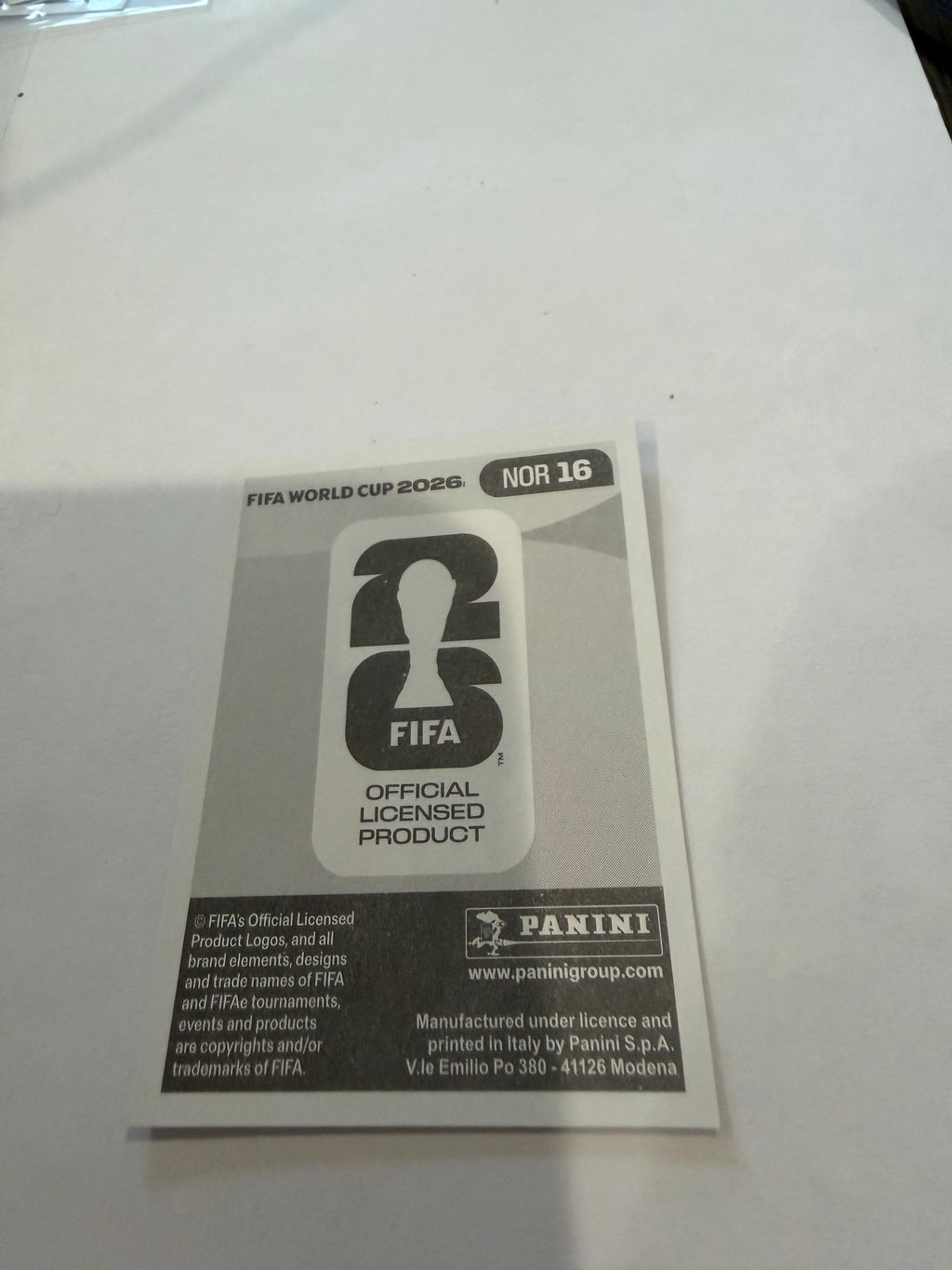 2026 Panini FIFA World Cup Alexander Sørloth Blue Border NOR 16 Norway Official Soccer Sticker