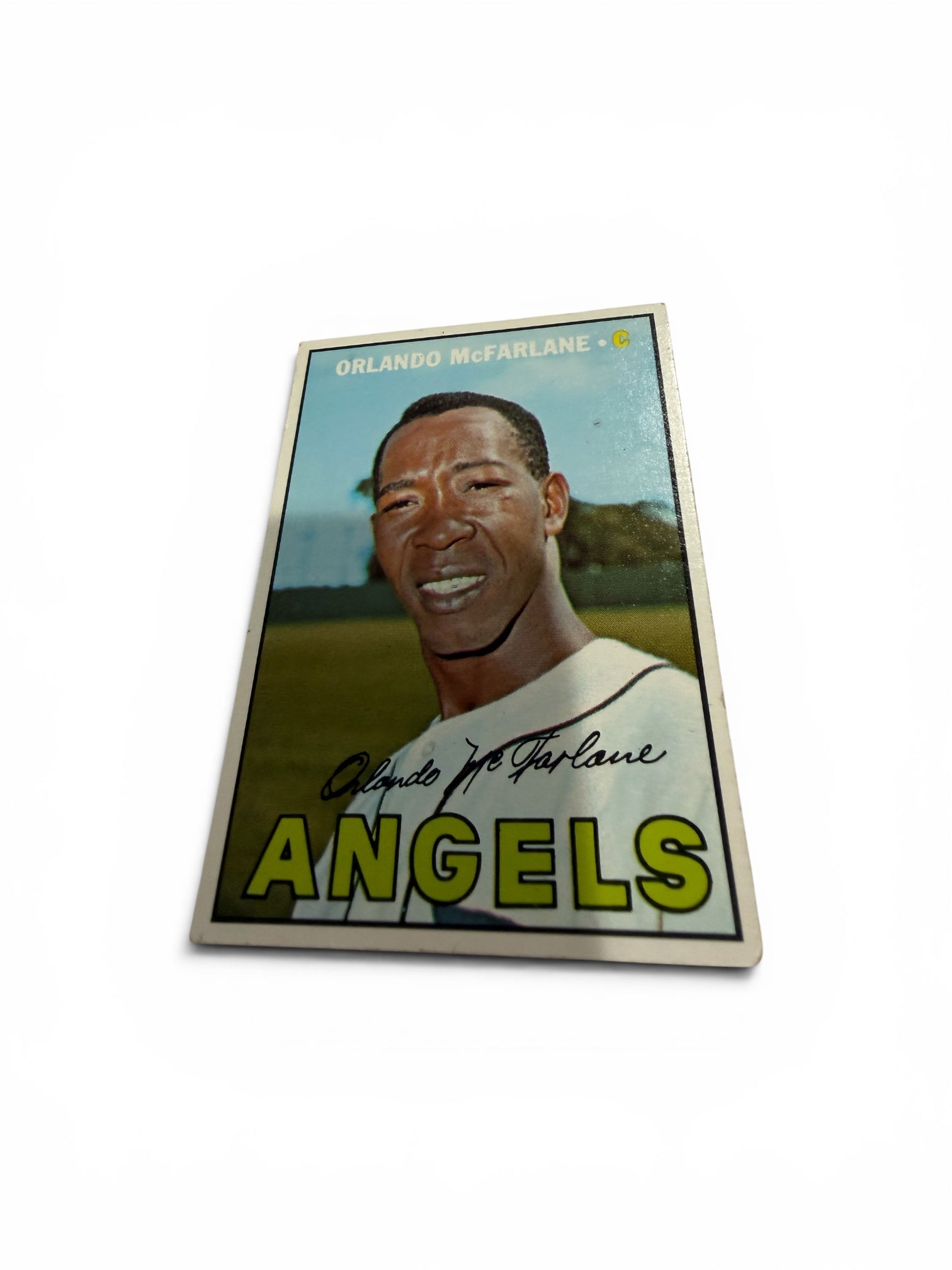 1967 Topps #496 Orlando McFarlane California Angels Catcher Vintage Baseball Card