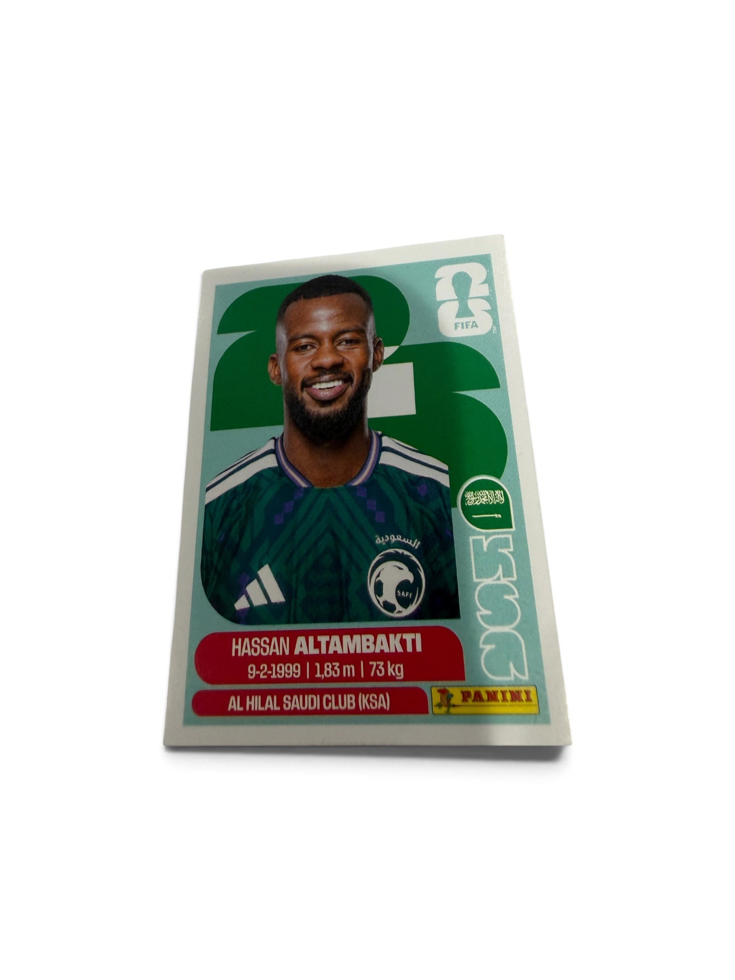 Hassan Al Tambakti #KSA8 | Saudi Arabia | Panini FIFA World Cup 2026 Sticker | Al Hilal Saudi Club