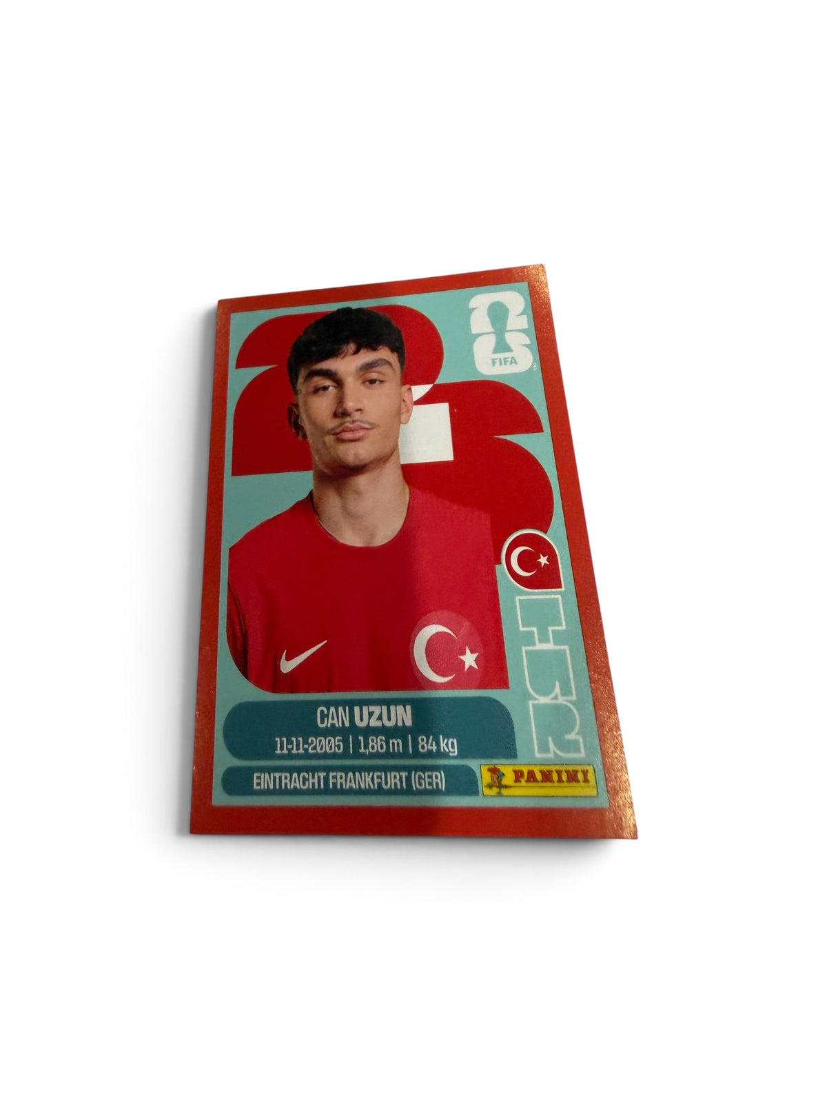 2026 Panini FIFA World Cup Can Uzun TUR 17 Turkey Red Parallel Soccer Sticker