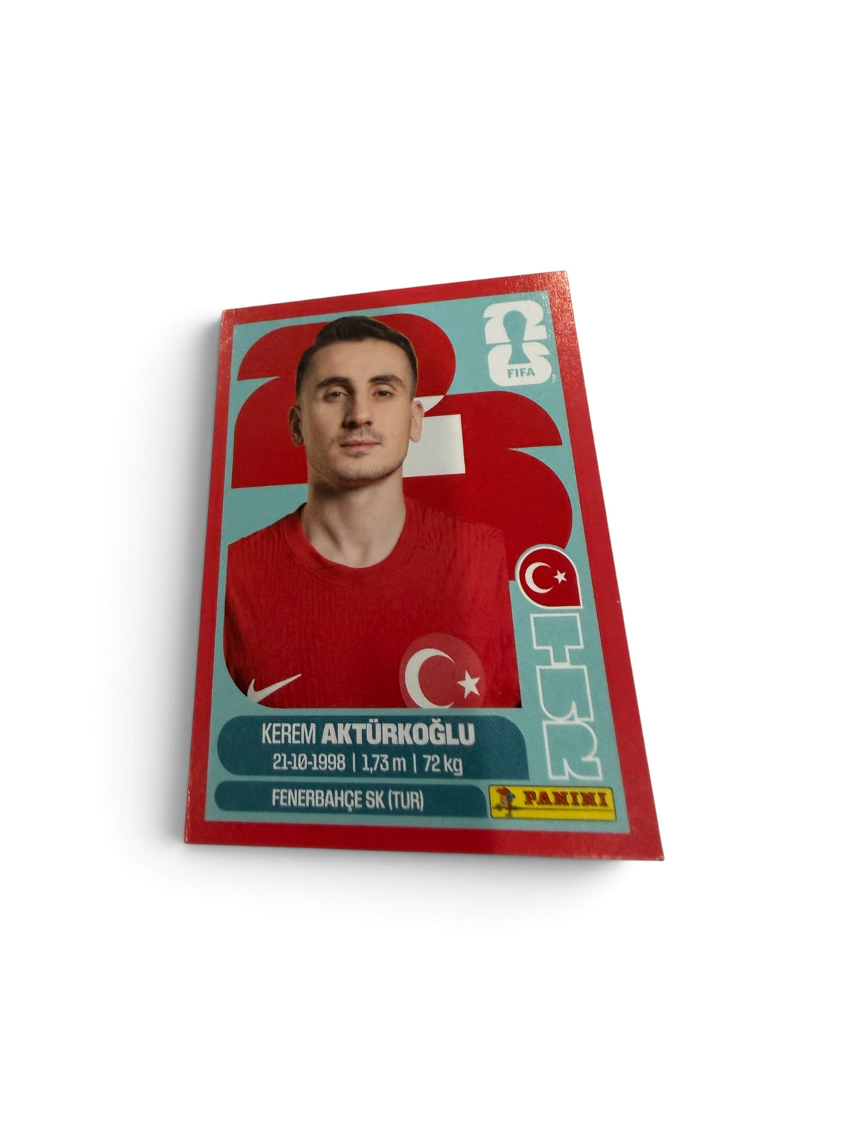 2026 Panini FIFA World Cup Kerem Aktürkoğlu TUR 19 Red Parallel Turkey Sticker
