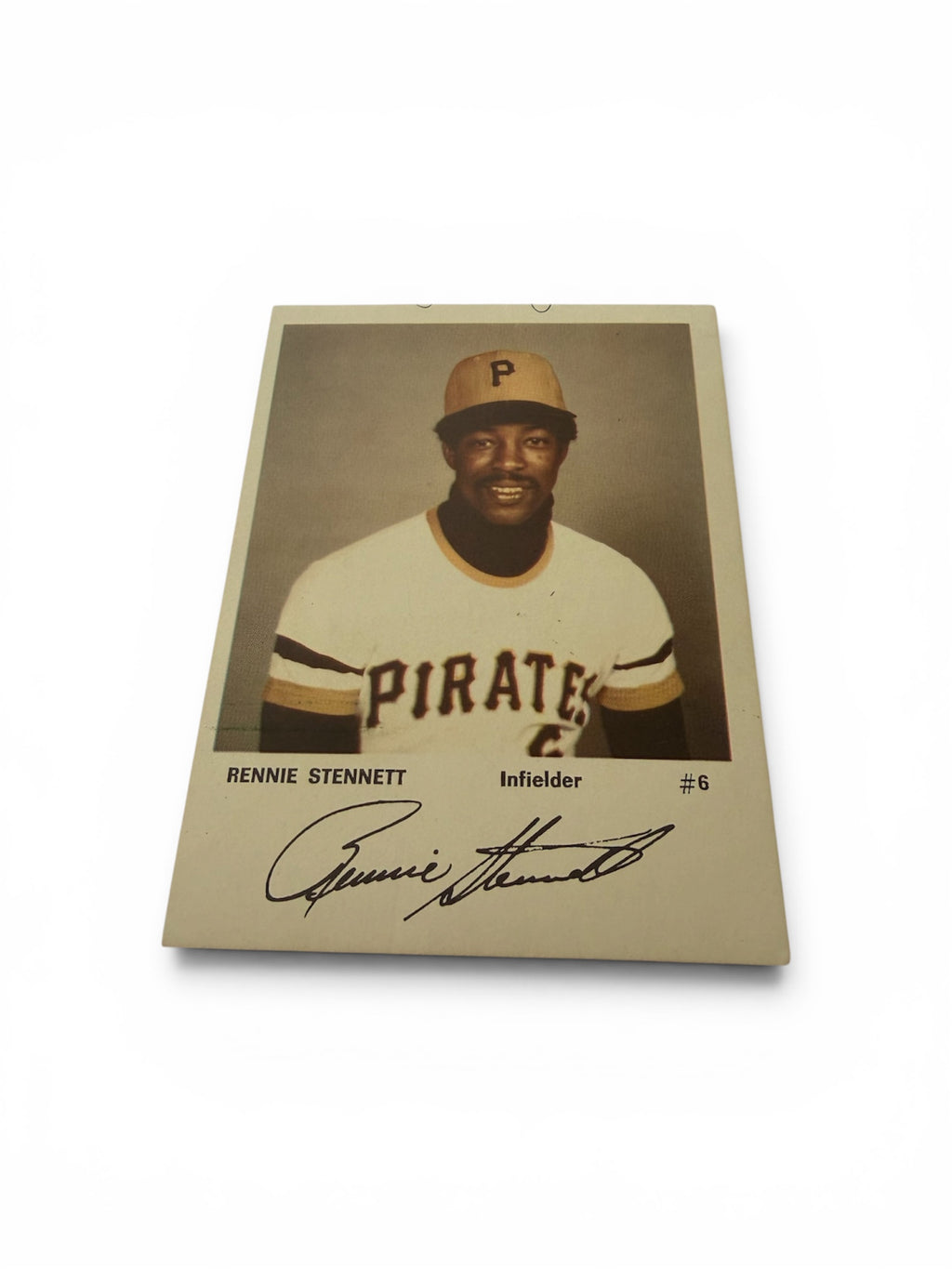 Vintage Rennie Stennett Pittsburgh Pirates Souvenir Photo Card #6 with Facsimile Signature