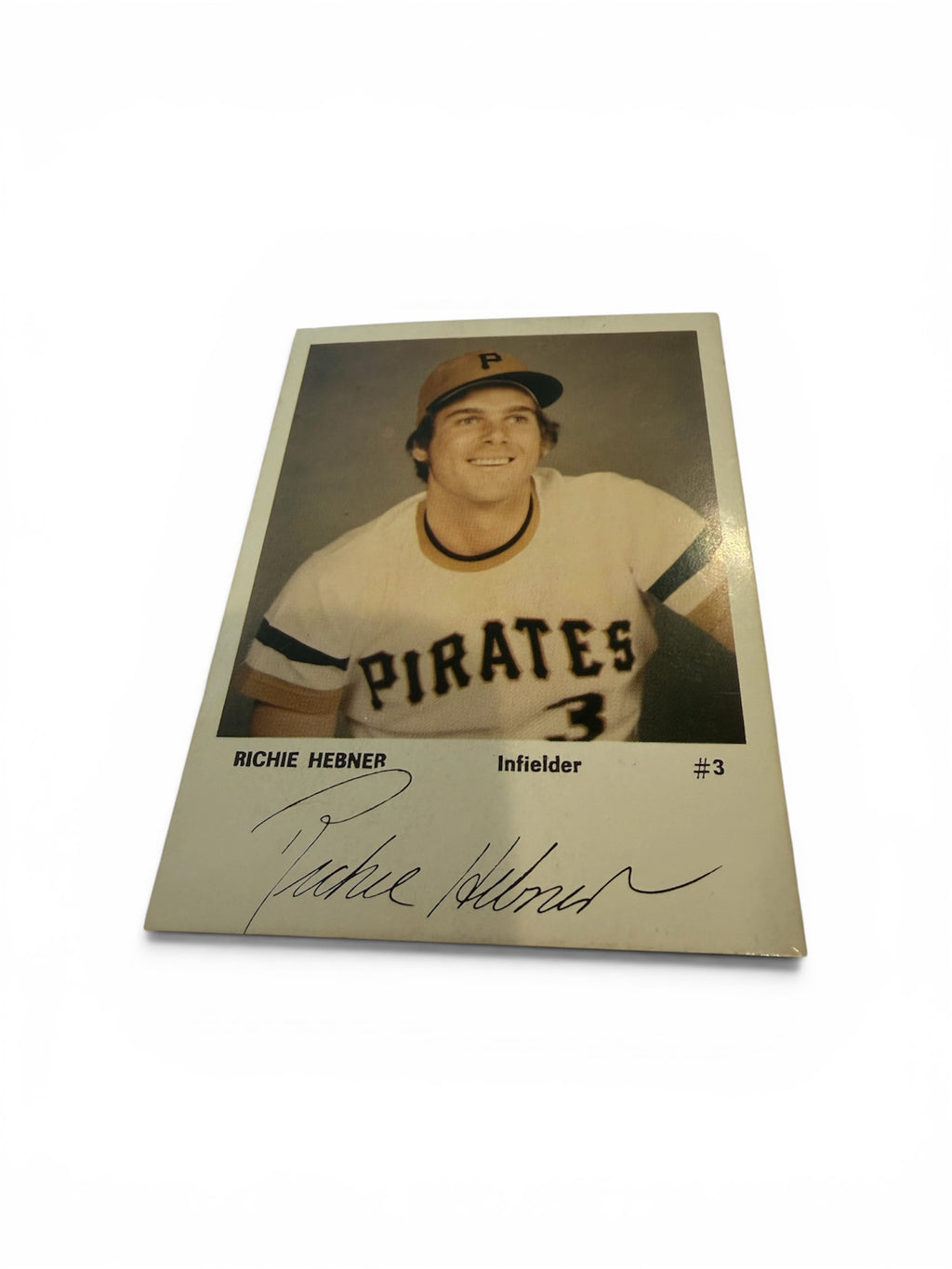 Vintage Richie Hebner Pittsburgh Pirates Souvenir Photo Card #3 with Facsimile Signature