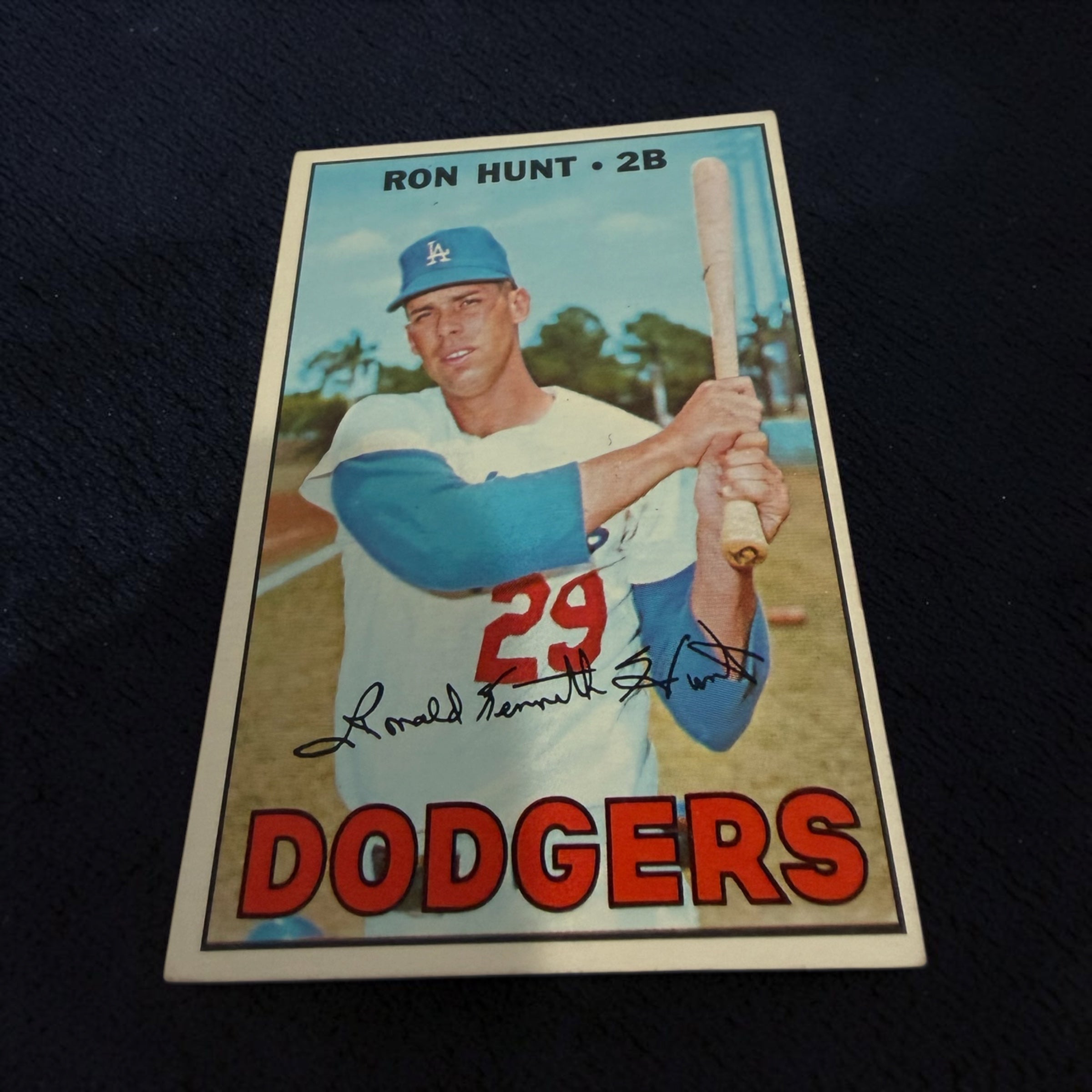 1967 Topps #525 Ron Hunt Los Angeles Dodgers Vintage Baseball Card Second Baseman