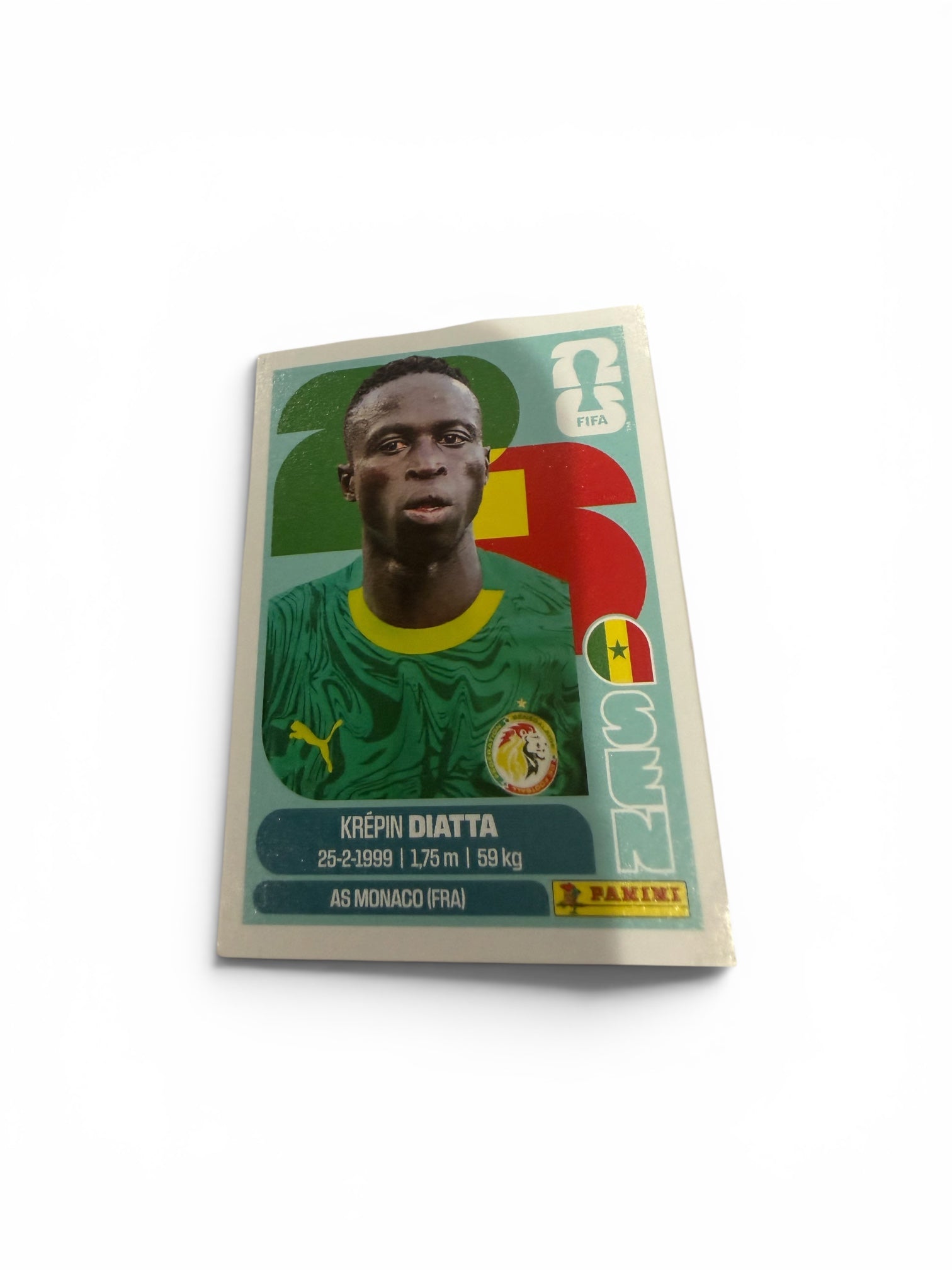 2026 Panini FIFA World Cup Krépin Diatta Senegal SEN 20 Official Sticker | AS Monaco