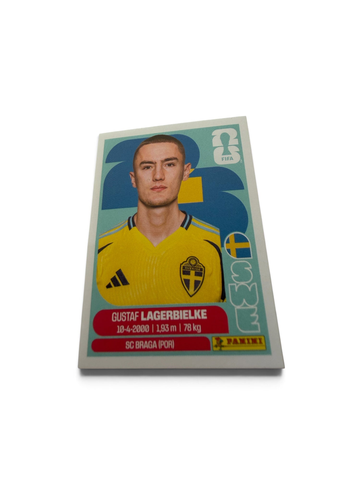 2026 Panini FIFA World Cup Gustaf Lagerbielke Sweden SWE7 Sticker | SC Braga