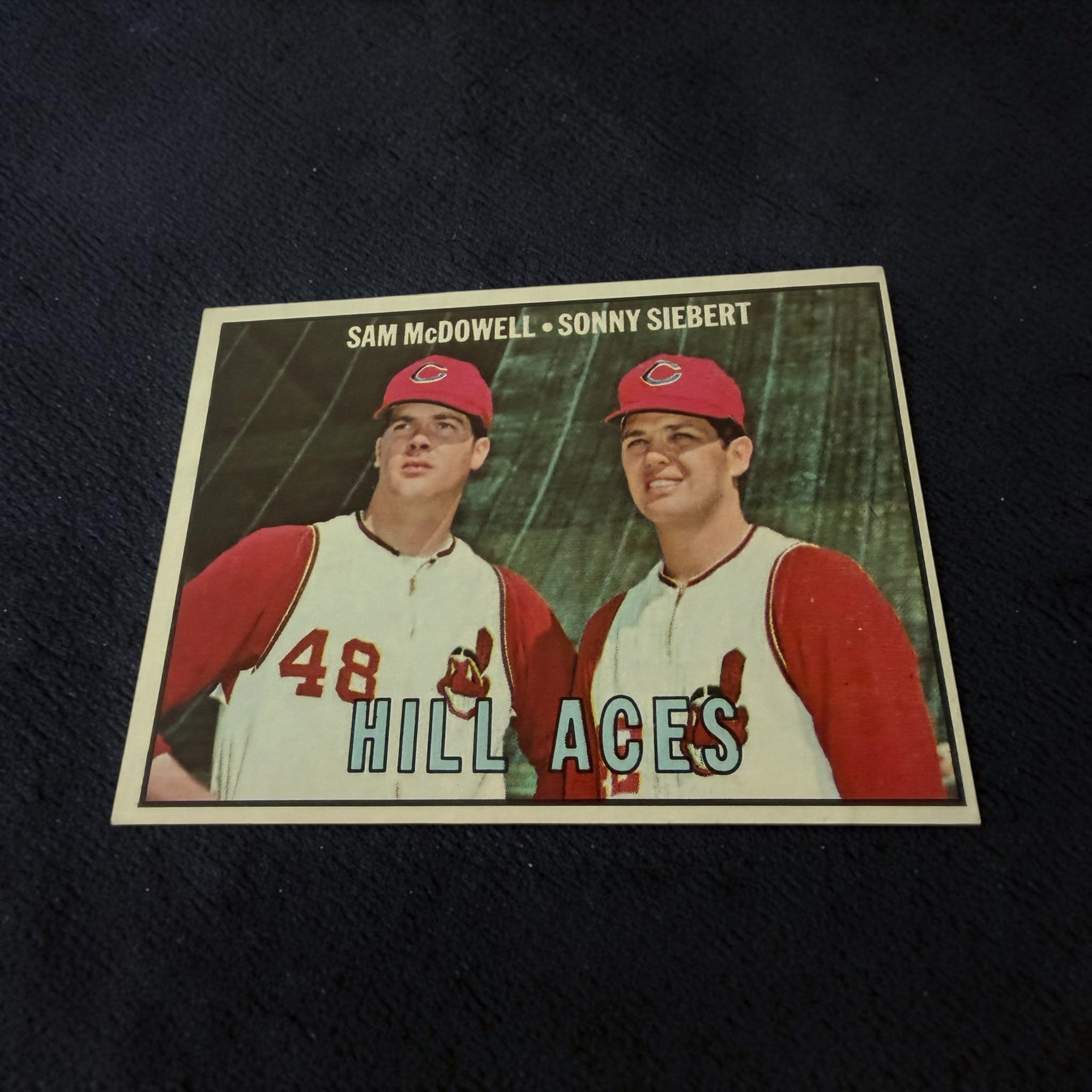 1967 Topps #463 Tribe Hill Aces Sam McDowell Sonny Siebert Cleveland Indians Vintage Baseball Card