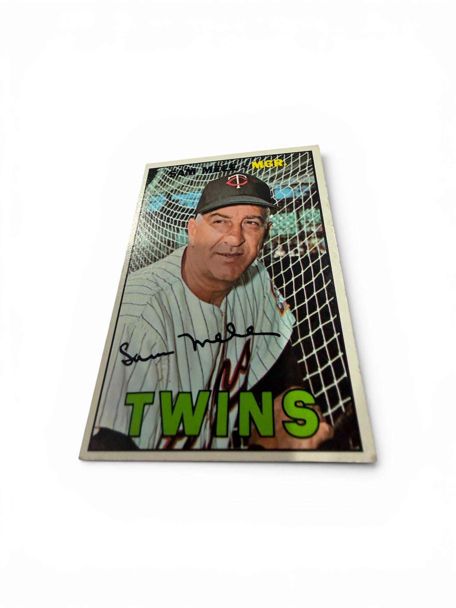 1967 Topps #418 Sam Mele Minnesota Twins Manager Vintage Baseball Card
