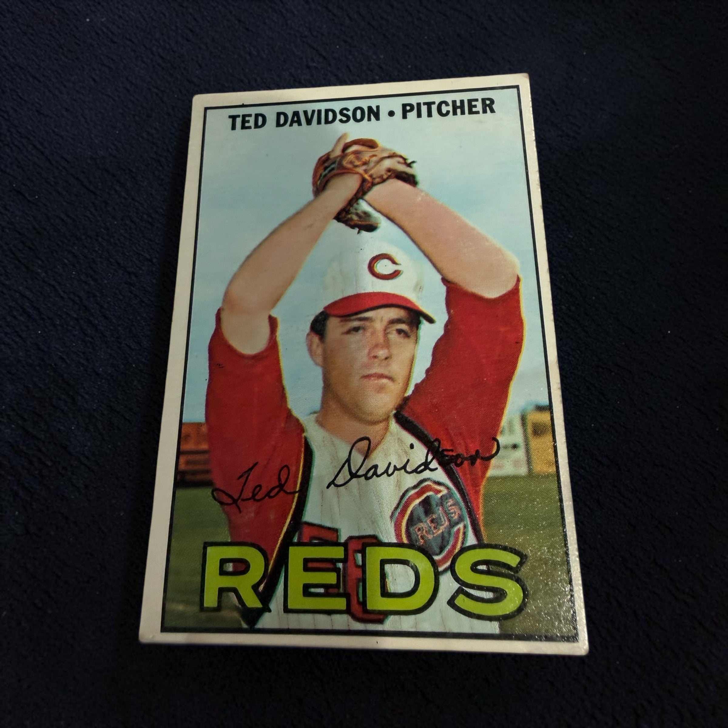 1967 Topps #519 Ted Davidson Cincinnati Reds Vintage Baseball Card