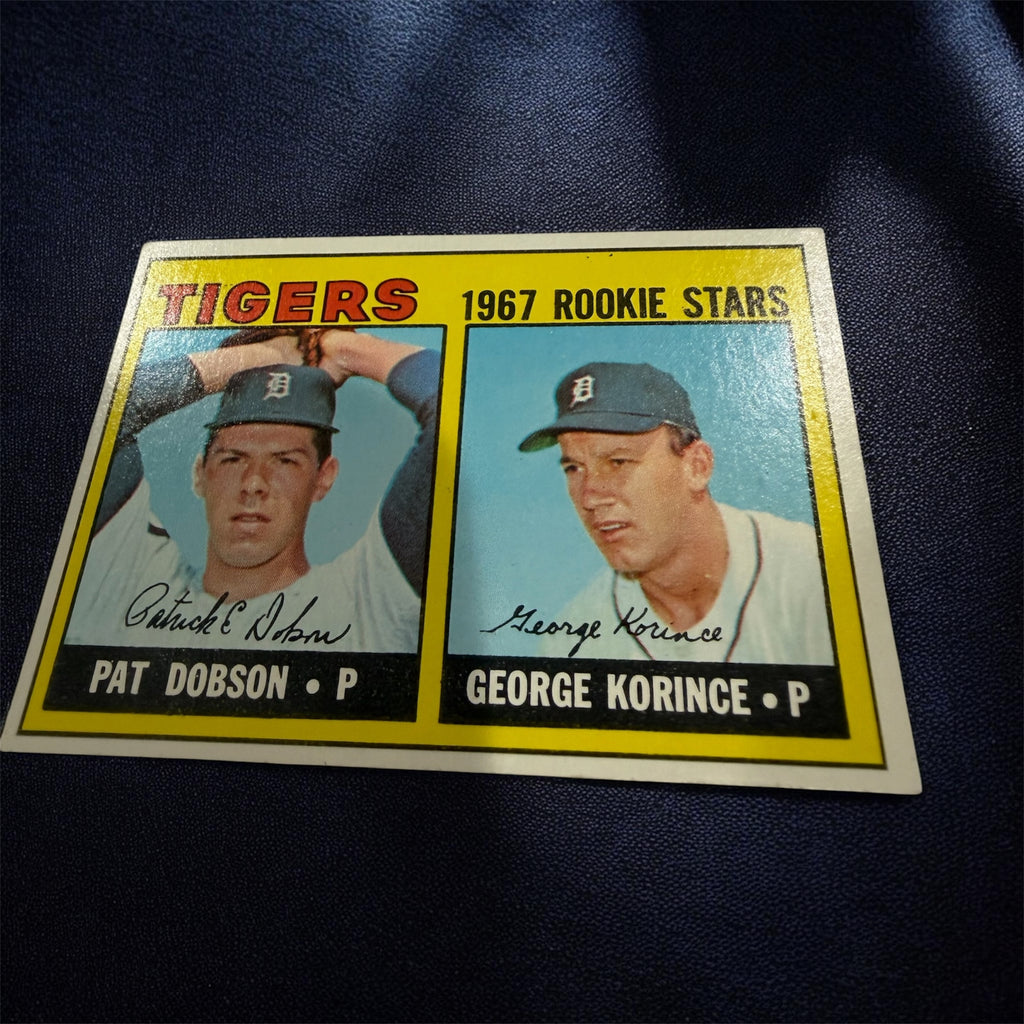 1967 Topps #526 Tigers Rookie Stars Pat Dobson George Korince Vintage Baseball Card