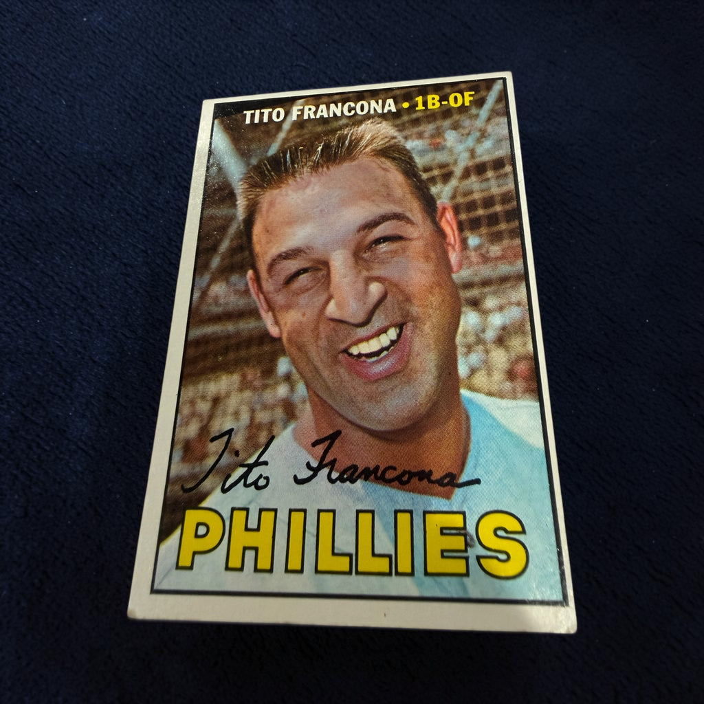 1967 Topps #443 Tito Francona Philadelphia Phillies Vintage Baseball Card MLB