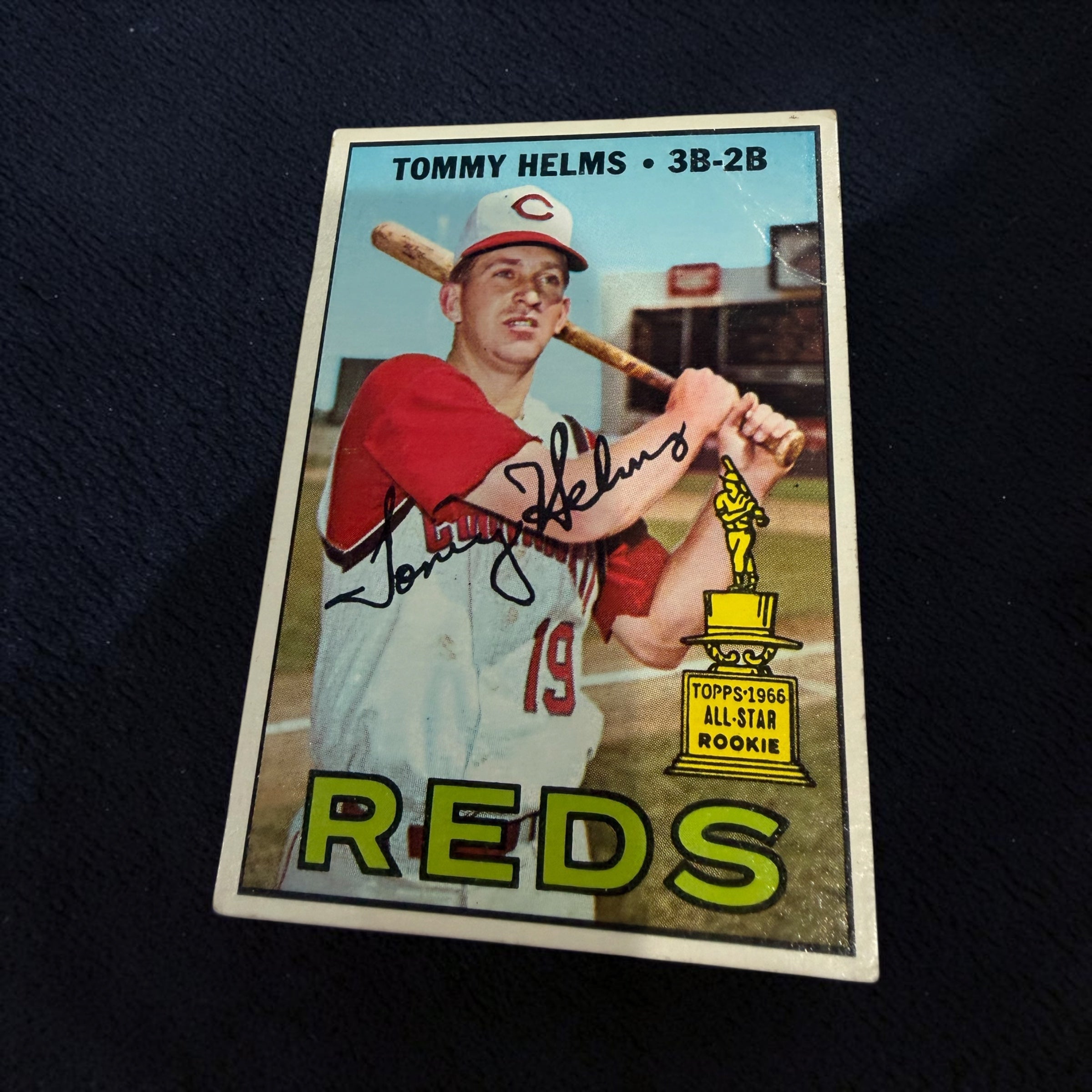 1967 Topps #505 Tommy Helms Rookie All-Star Cincinnati Reds Vintage Baseball Card