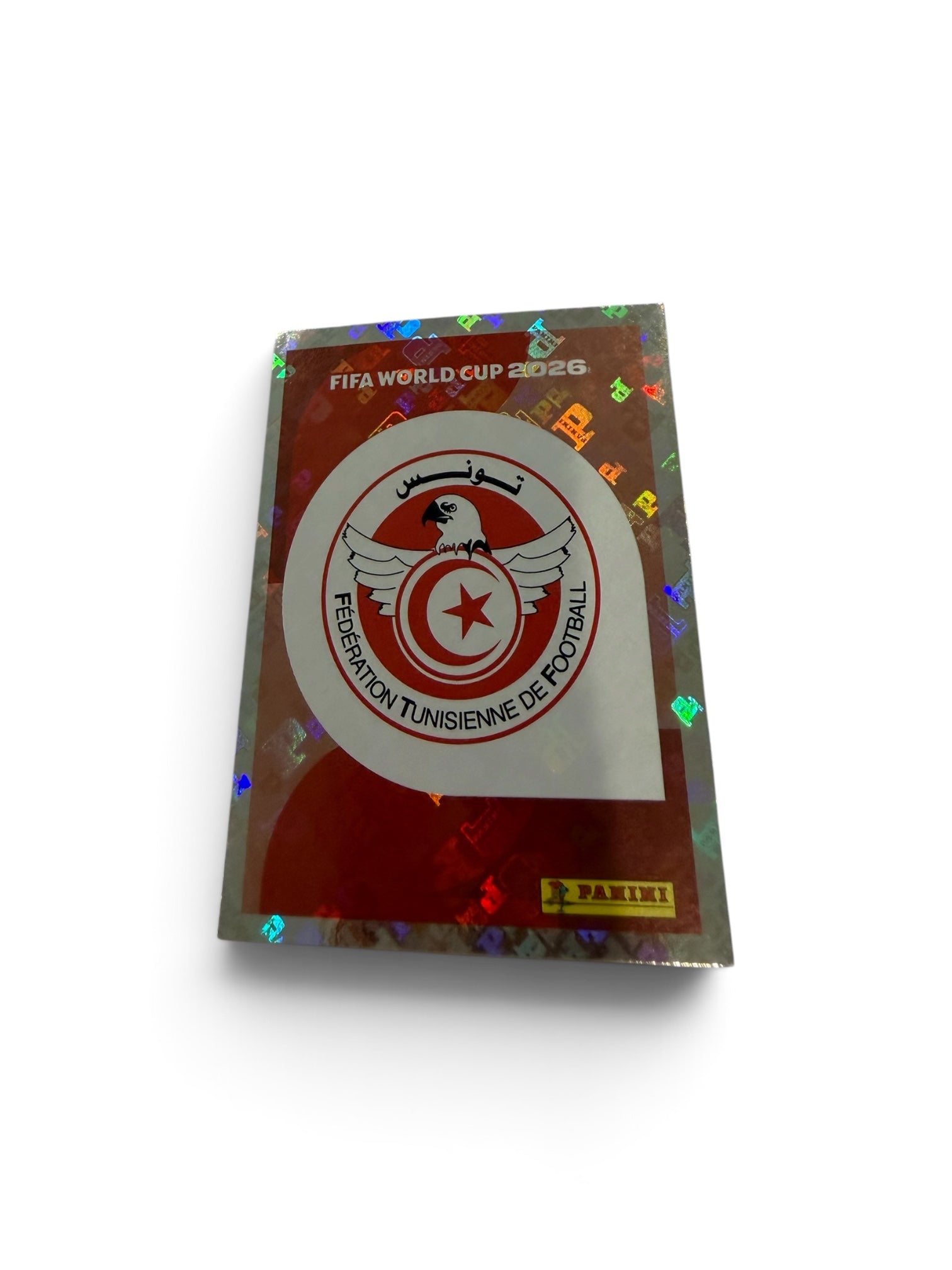 2026 Panini FIFA World Cup Tunisia Team Logo TUN1 Holographic Foil Parallel Sticker