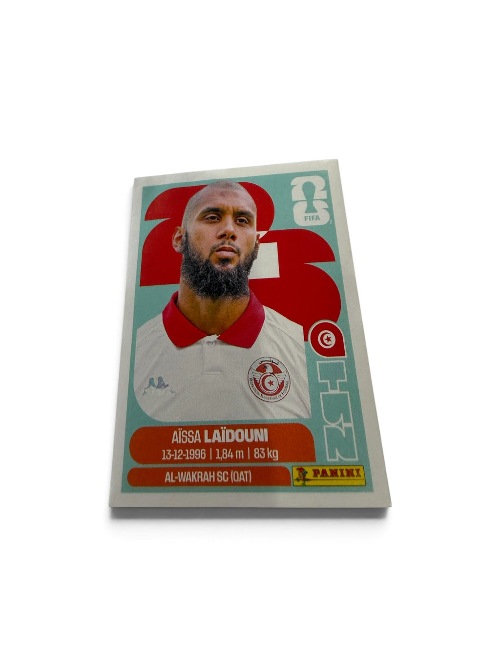 2026 Panini FIFA World Cup Aïssa Laïdouni #TUN10 Official Tunisia Sticker – Al-Wakrah SC