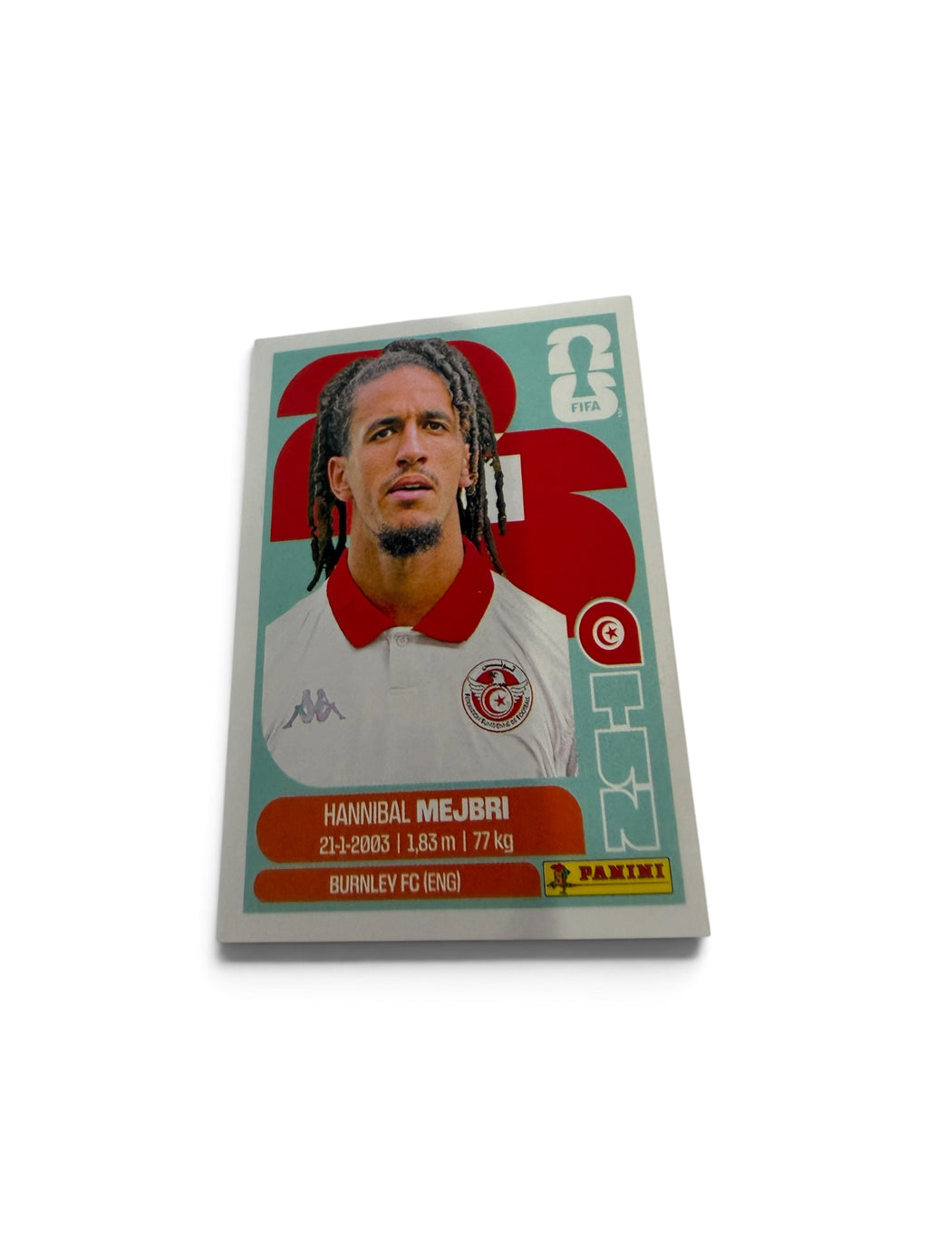 2026 Panini FIFA World Cup Hannibal Mejbri #TUN14 Tunisia Official Sticker – Burnley FC